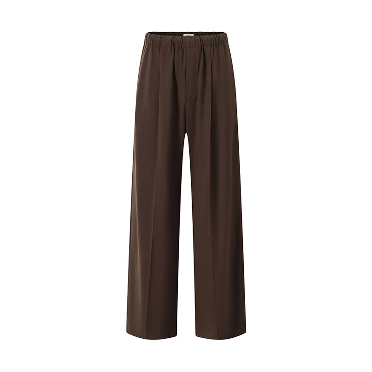 ROYA Wide Leg Wool Blend Trousers in Brown