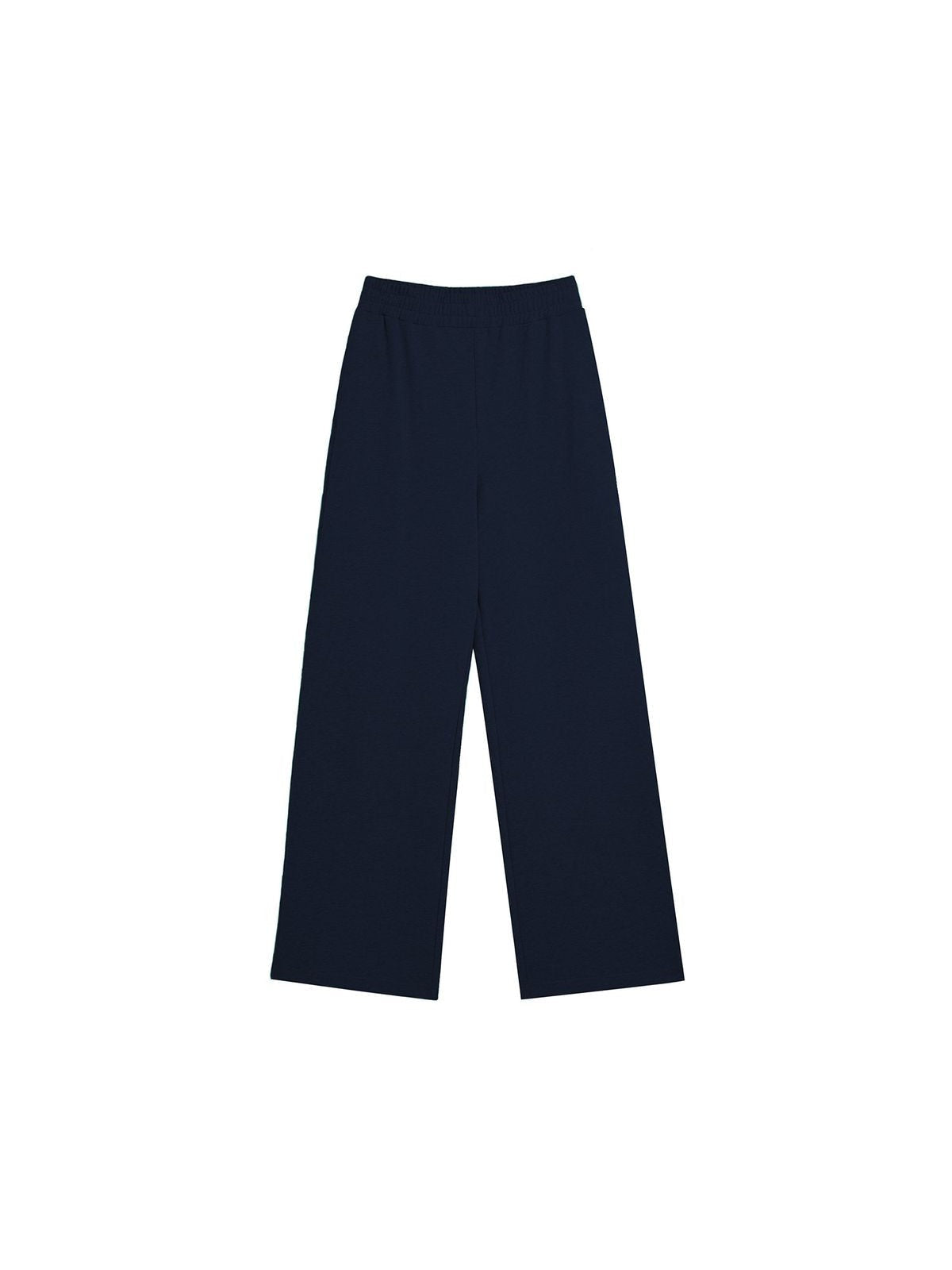 Alright then Wide Leg Cotton Blend Sweatpants in Navy Blue