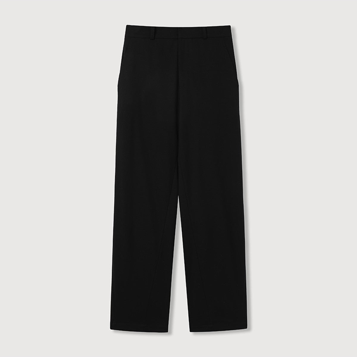 ROYA Tencel Wool Blend Suit Trousers in Black
