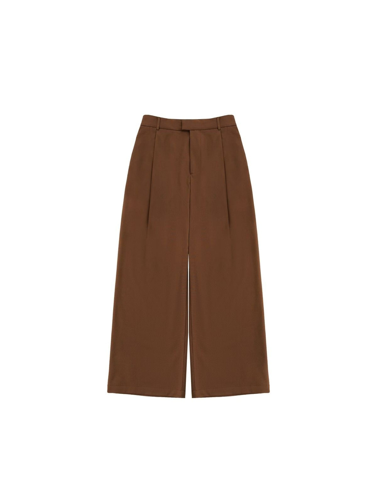 MasonPrince Pleated Wide Leg Suit Trousers in Brown