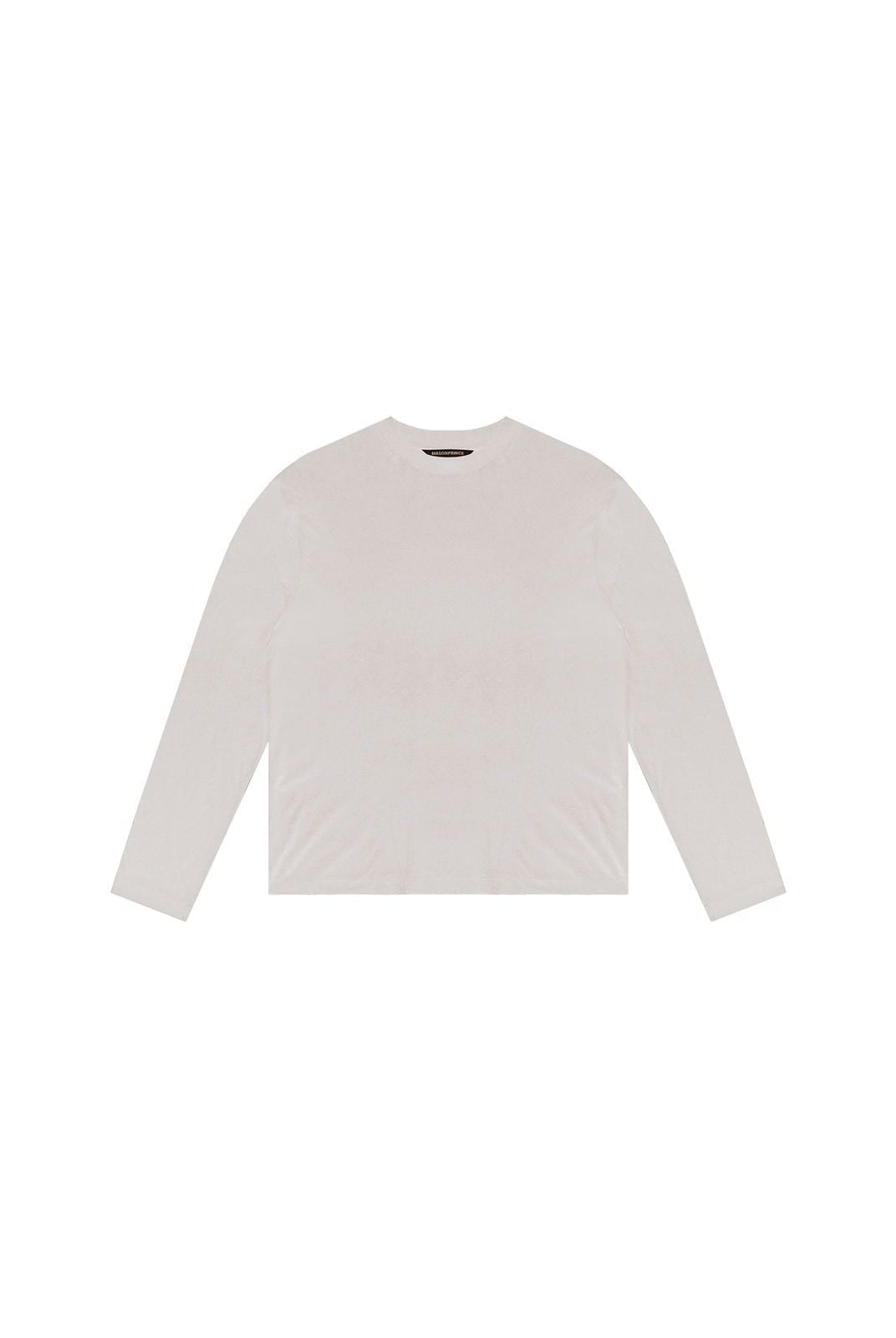 MasonPrince Lightweight Cotton Long Sleeve Tee in White