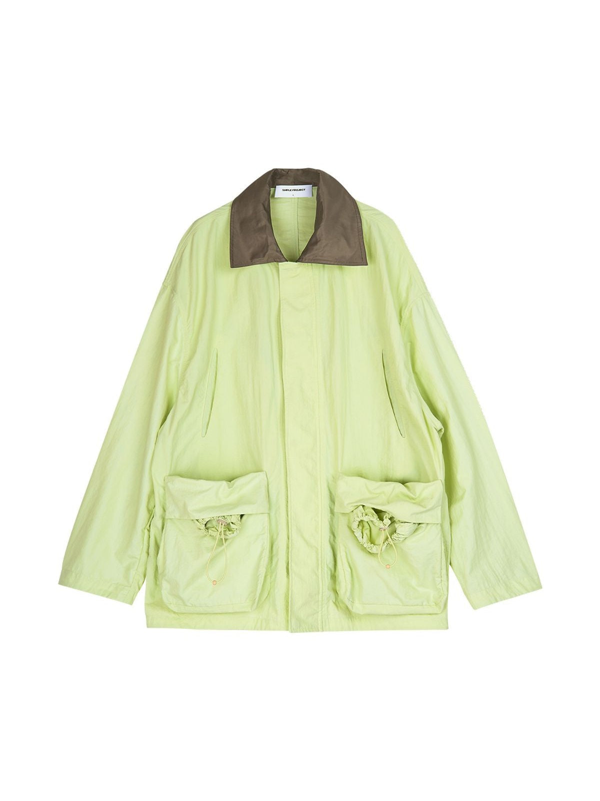 Simple Project Nylon Safari Jacket in Green