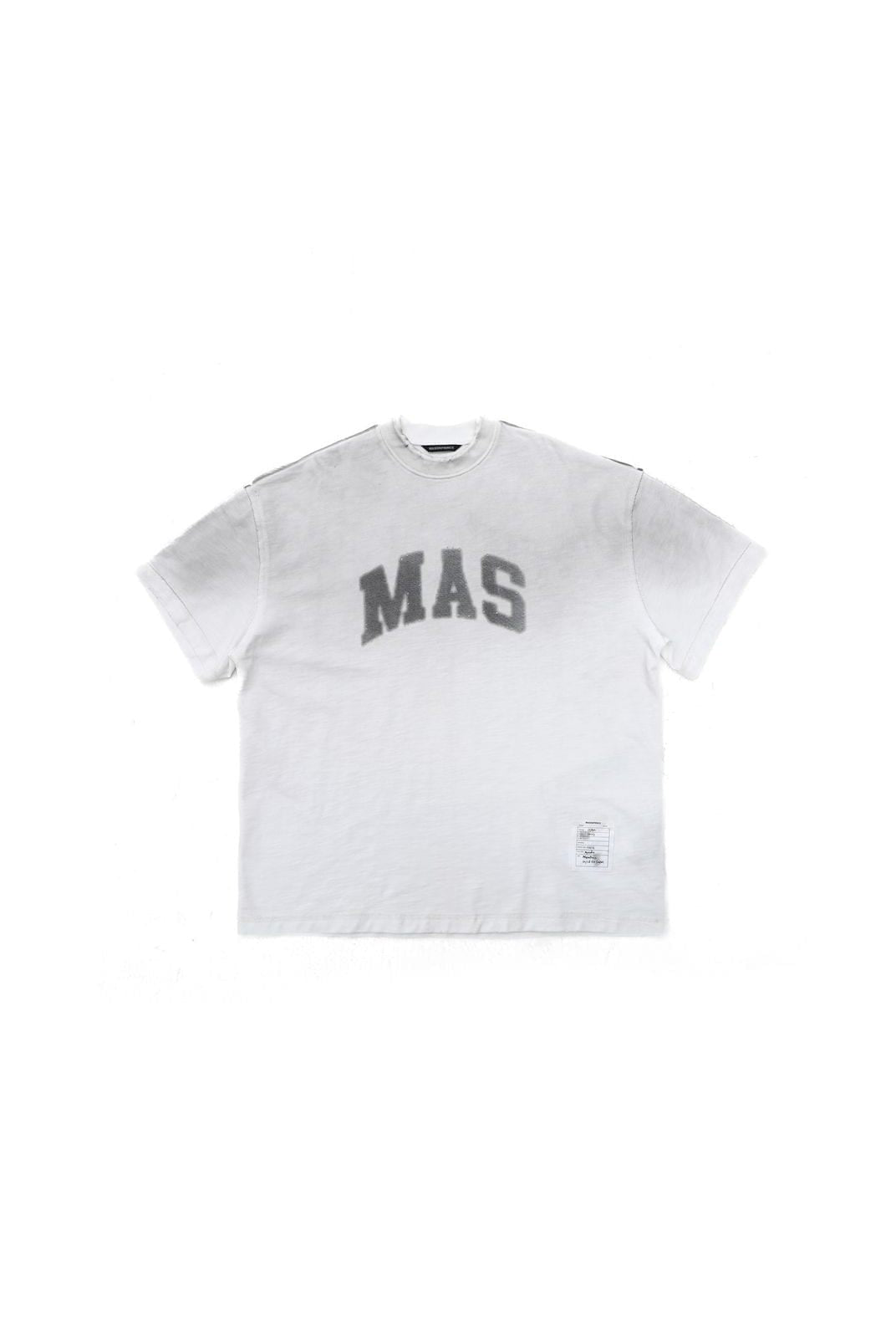MasonPrince Distressed Washed Cotton Graphic T Shirt in White