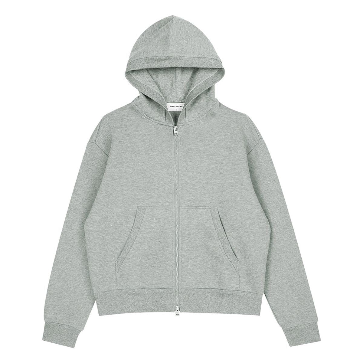 Simple Project Air Layer Zip Up Hoodie in Gray