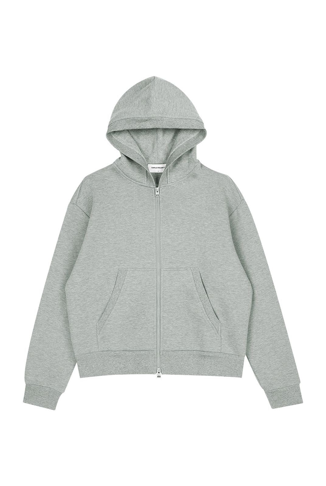 Simple Project Air Layer Zip Up Hoodie in Gray