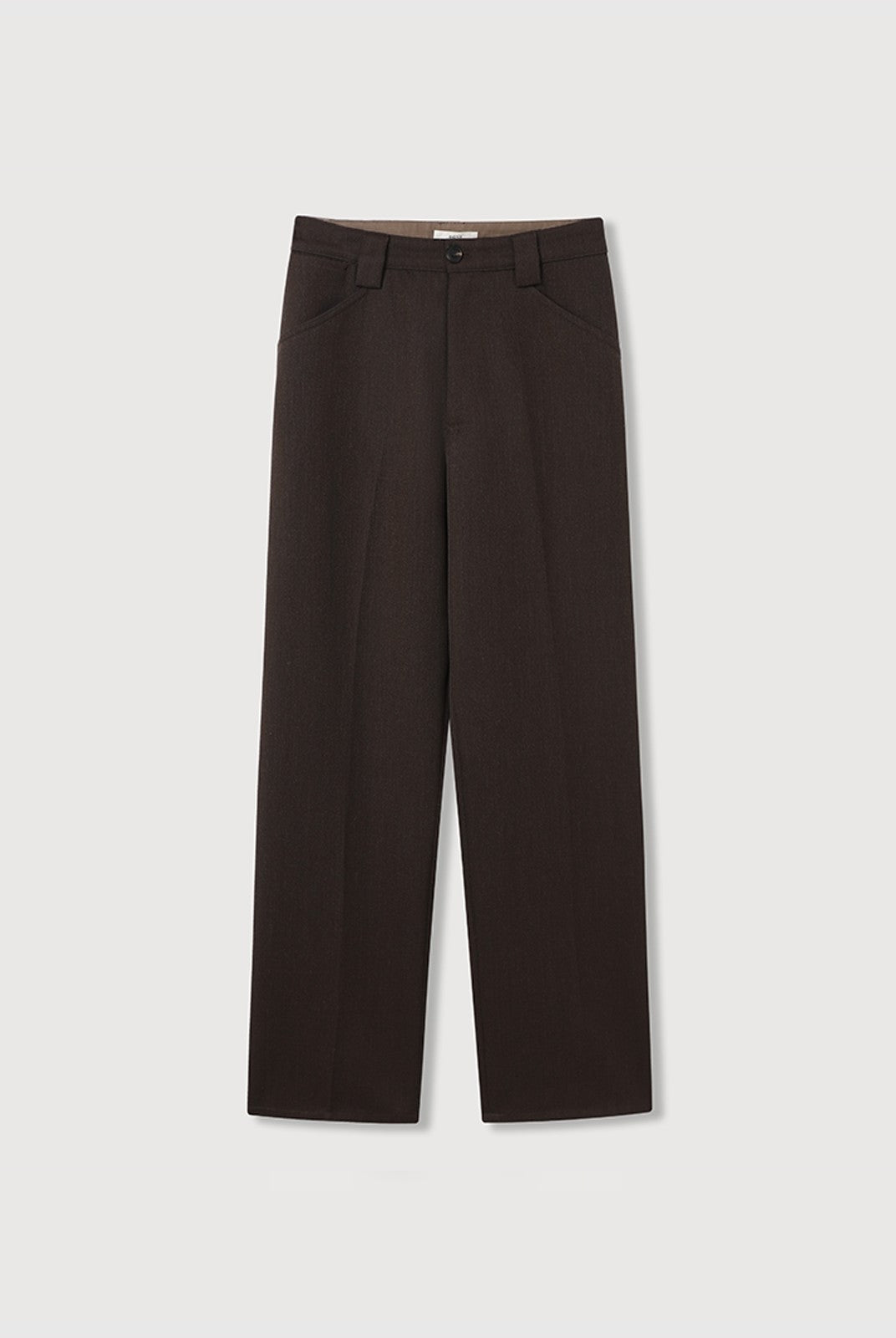 ROYA Heavyweight Merino Blend Trousers in Brown