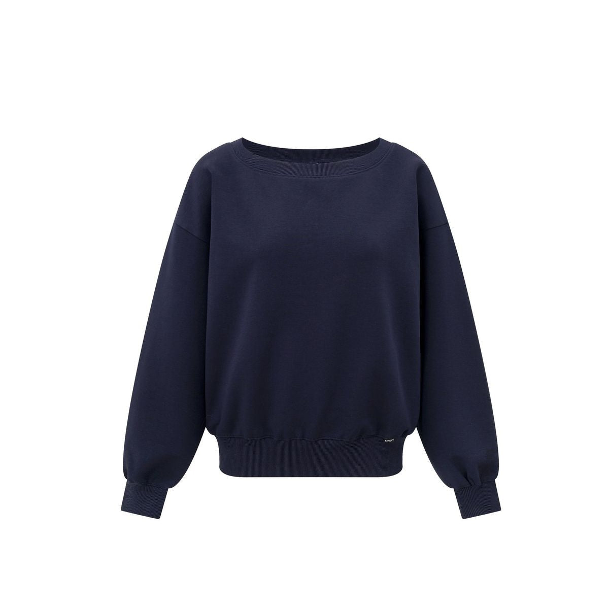 PUKI Convertible Off Shoulder Sweatshirt in Navy Blue