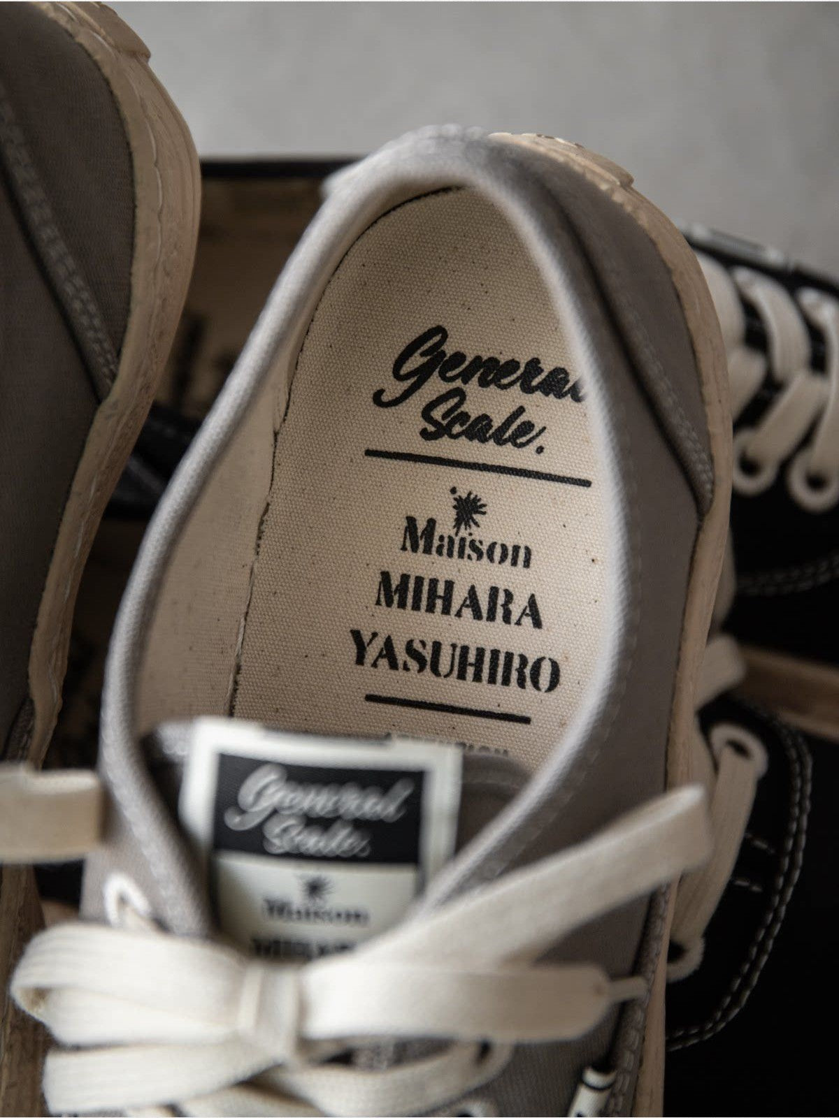 Soda Retro Canvas Low Top Sneakers in Light Gray - Detail