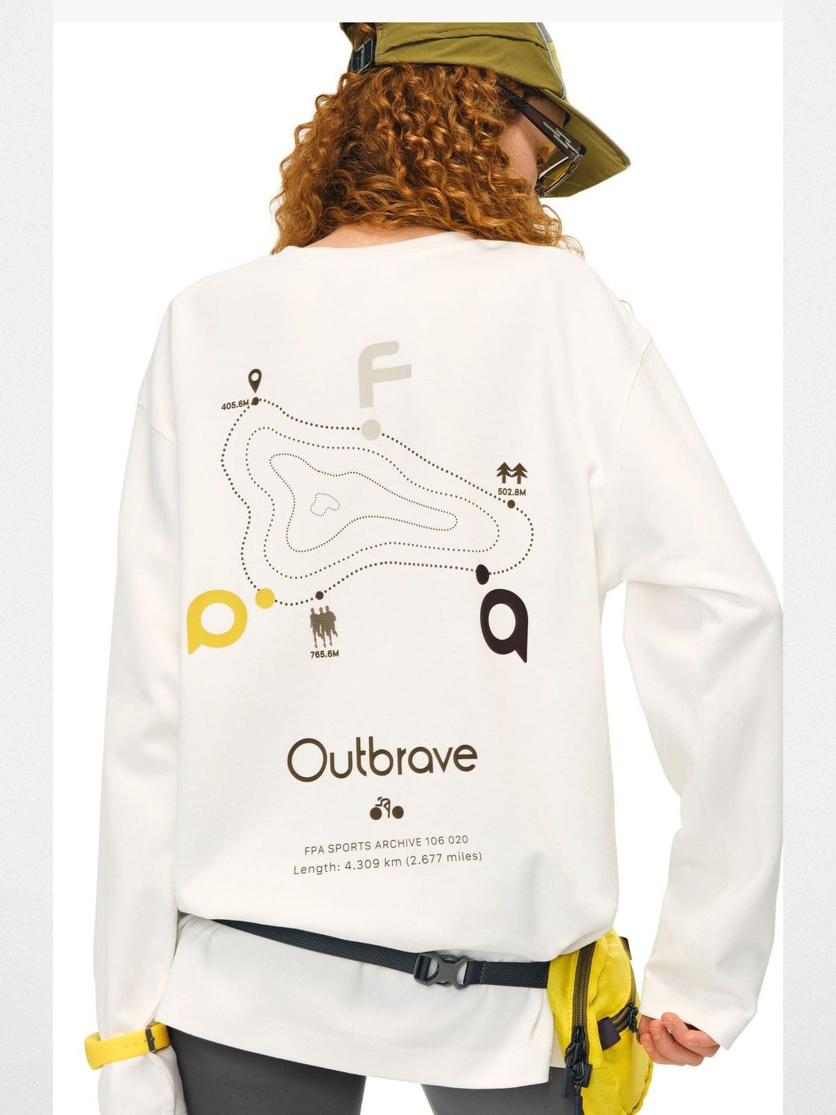 FPA Store Heavyweight Graphic Long Sleeve Tee in White - On Model