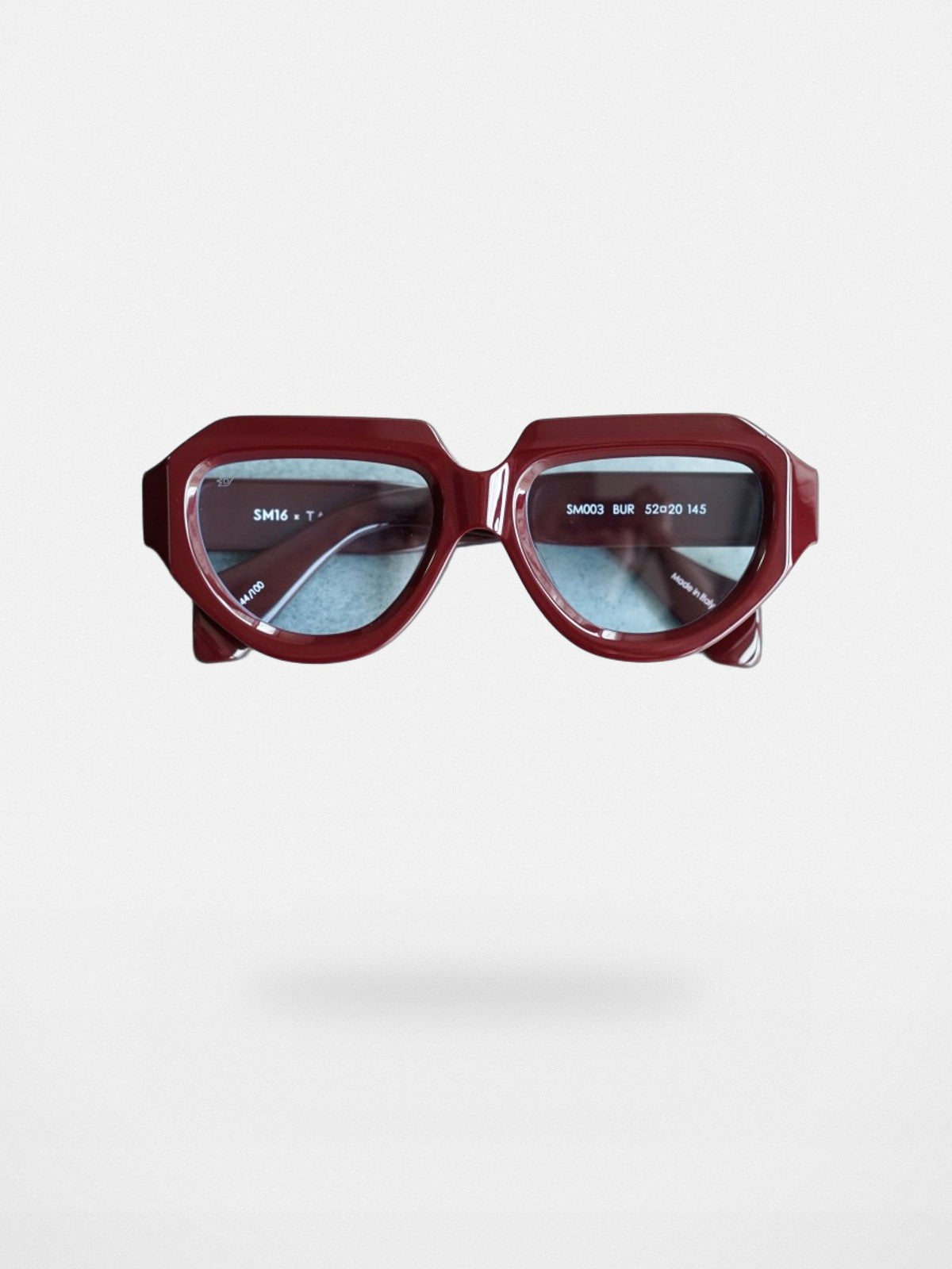 FUTURE UPDATE Geometric Acetate Sunglasses in Burgundy