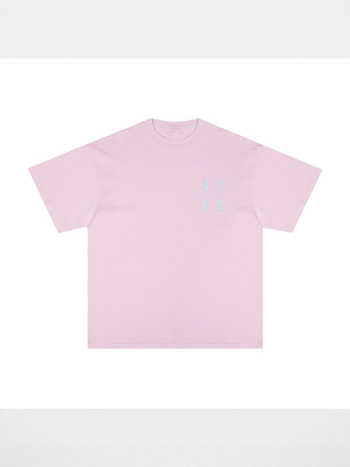 MEDM Oversized Logo Print T Shirt in Pink