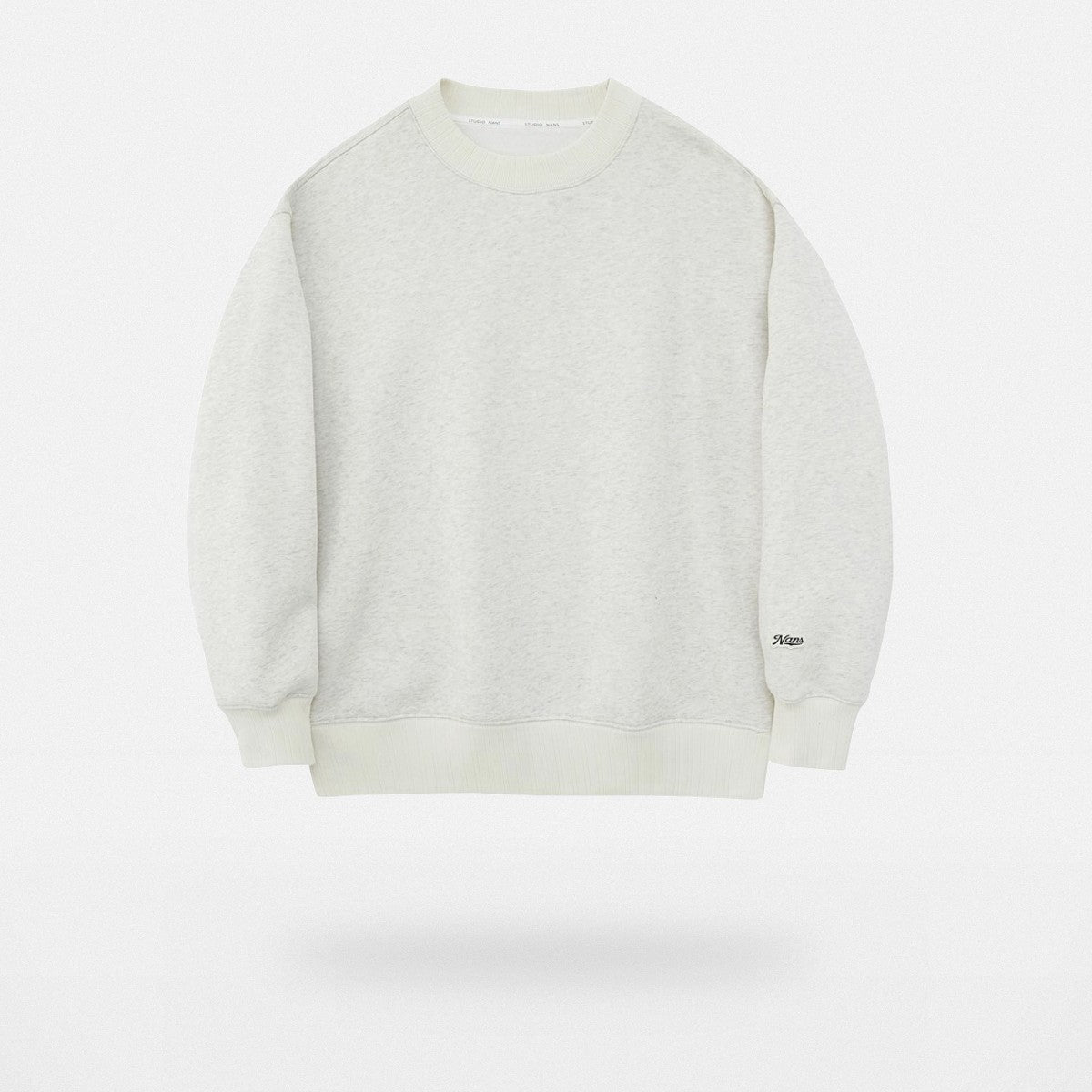 NANS Heavyweight Brushed Fleece Crewneck in Gray