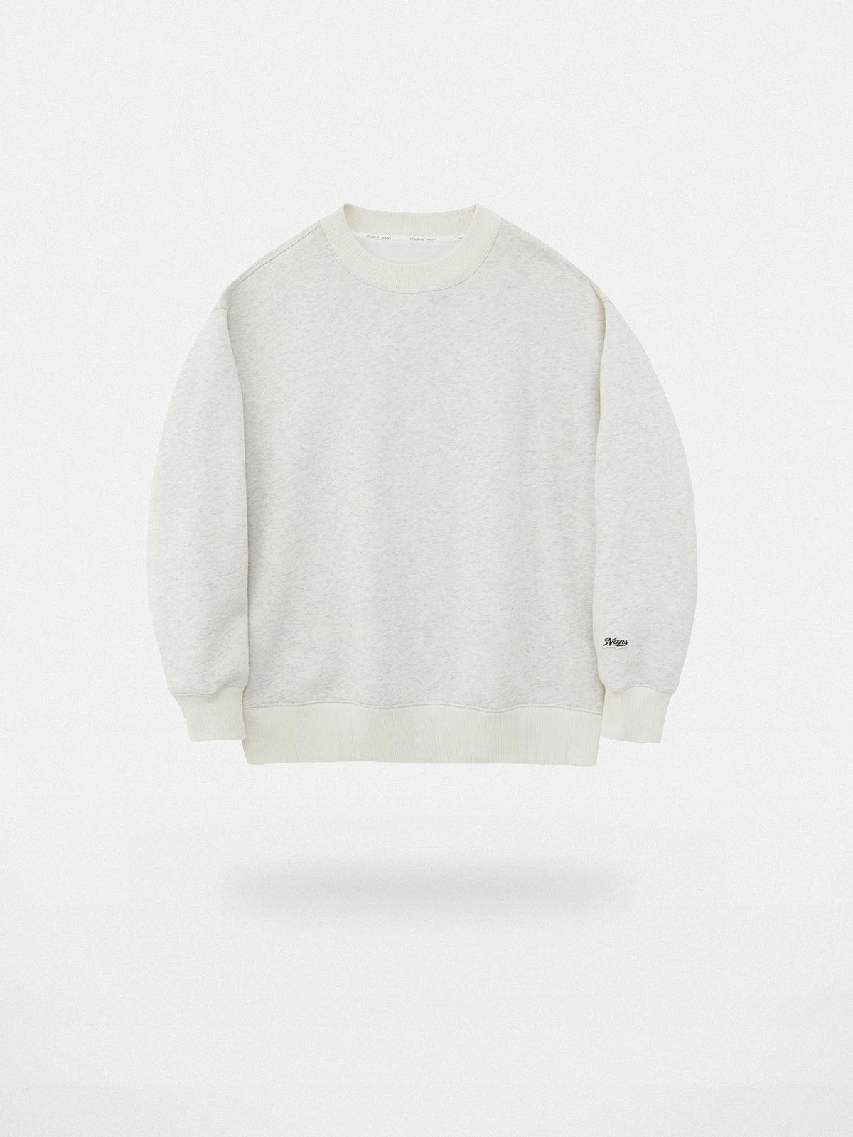 NANS Heavyweight Brushed Fleece Crewneck in Gray
