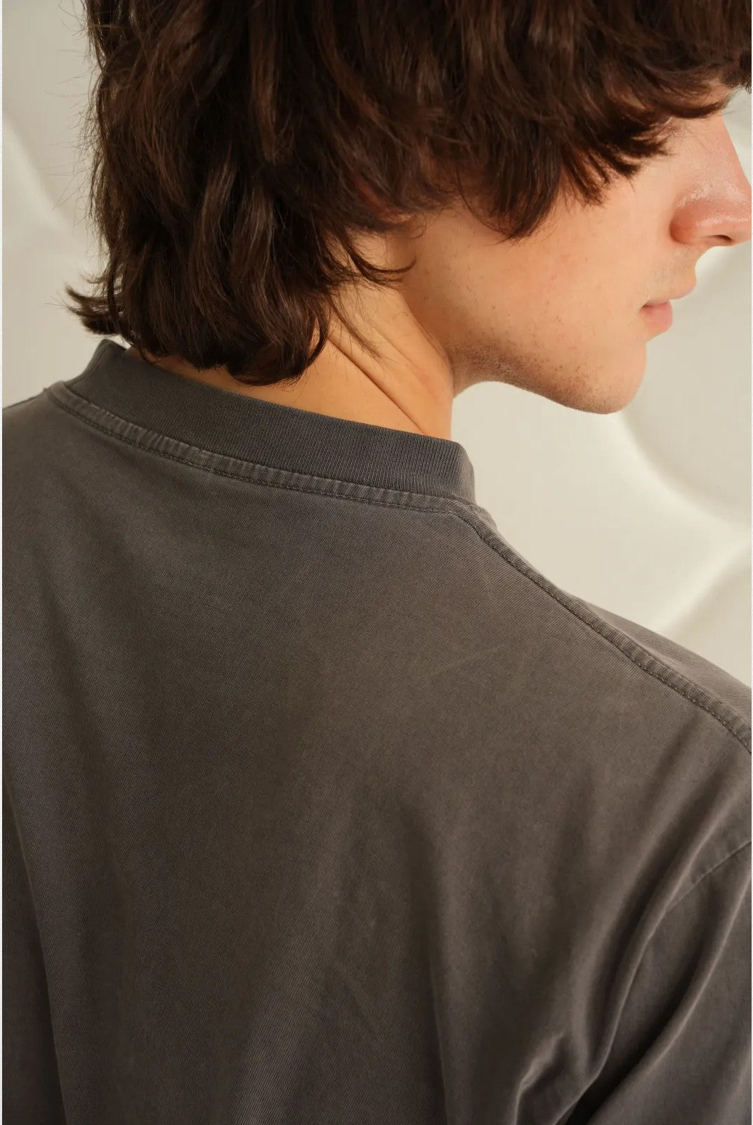 Retro 21 Tubular Knit Brushed Cotton T Shirt in Black