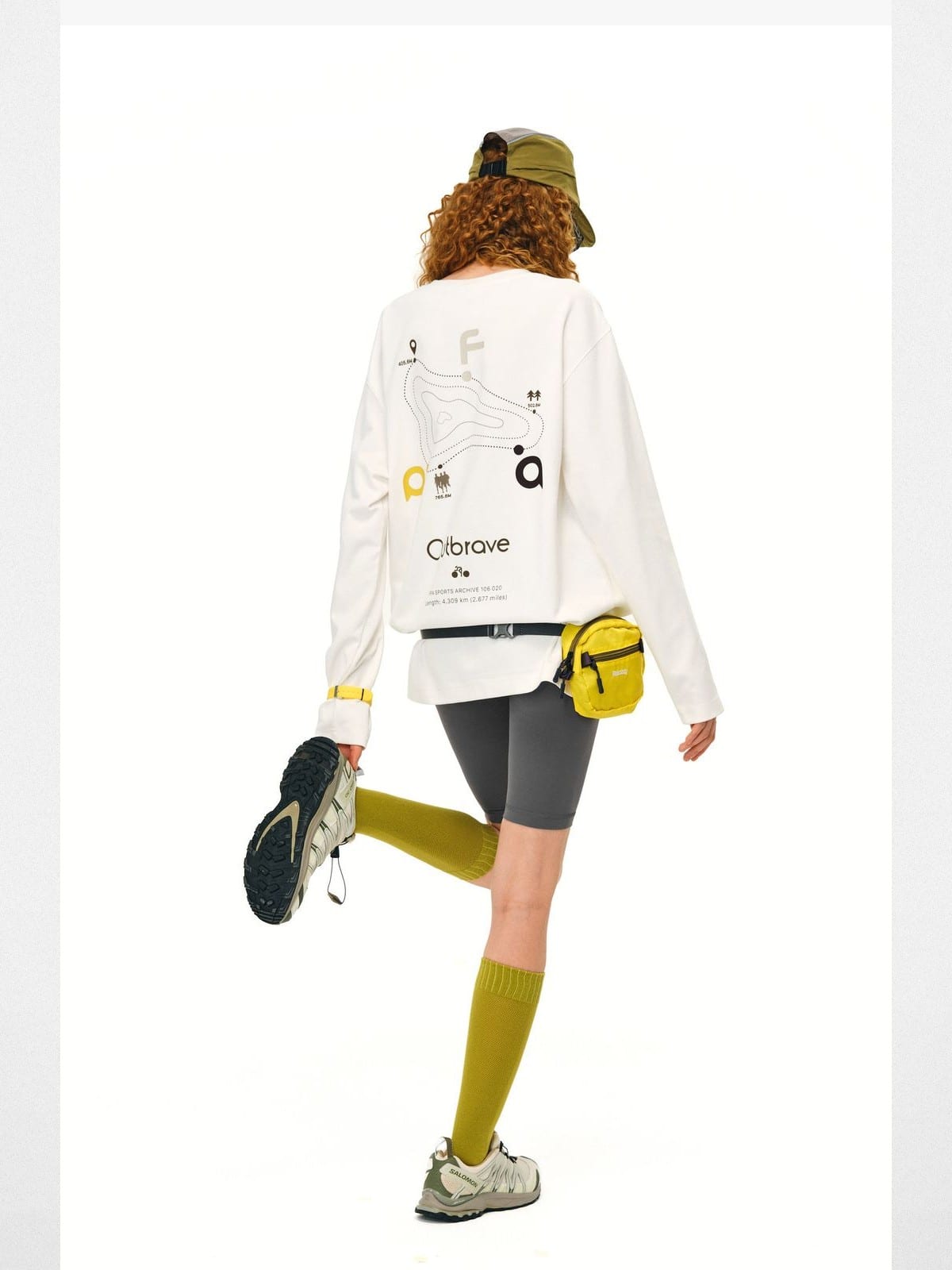 FPA Store Heavyweight Graphic Long Sleeve Tee in White - On Model