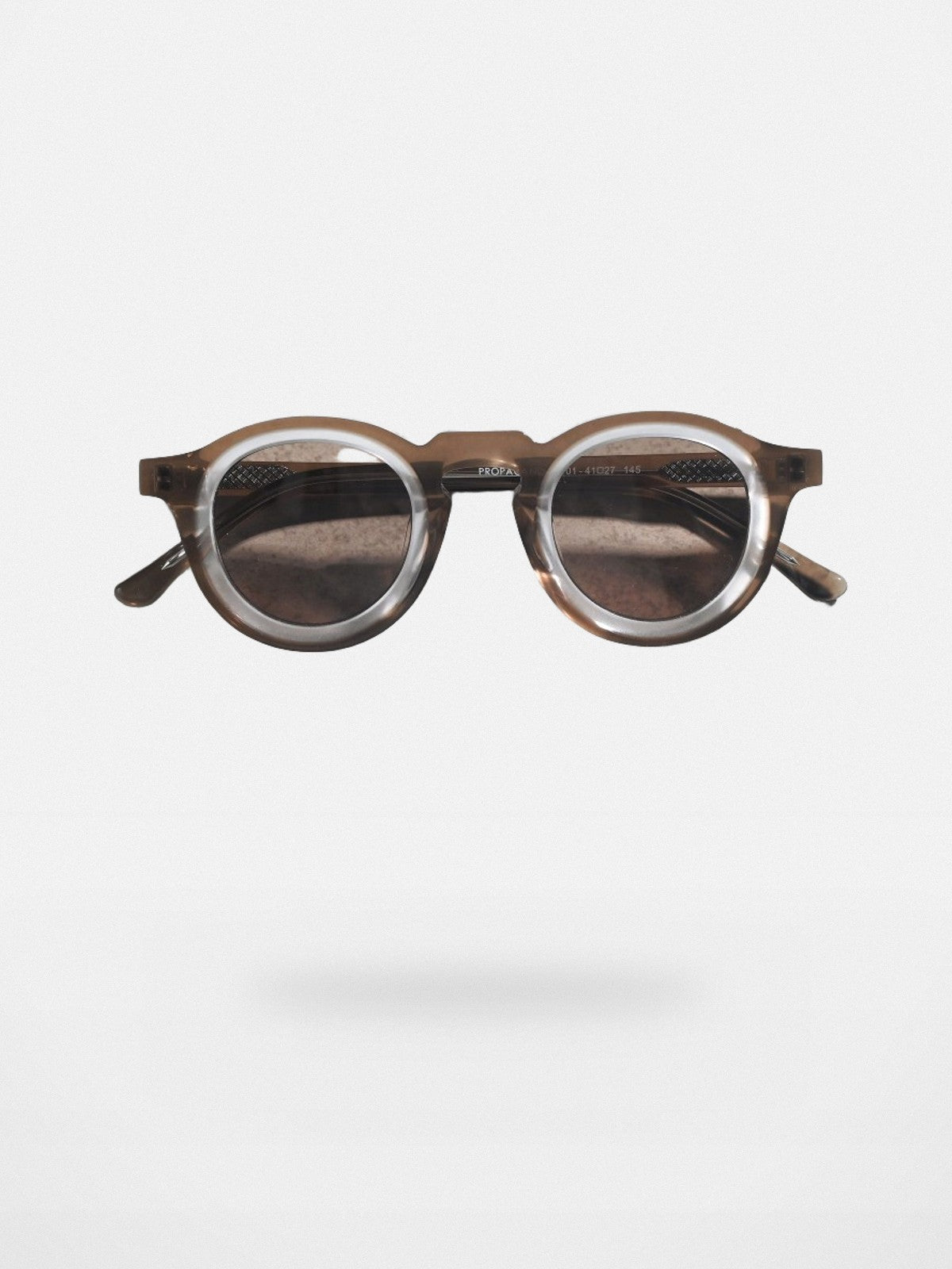 FUTURE UPDATE Round Acetate Sunglasses in Beige