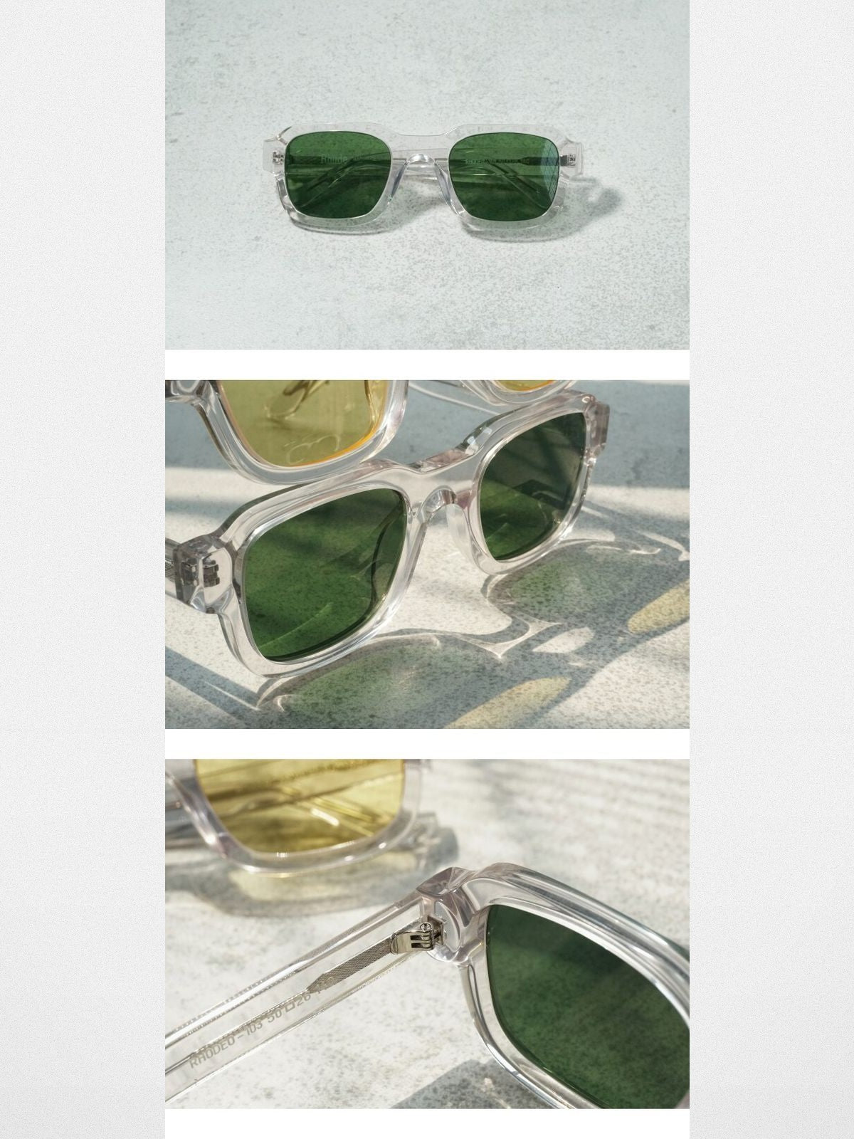 FUTURE UPDATE Rectangular Acetate Sunglasses in Gray - Lifestyle