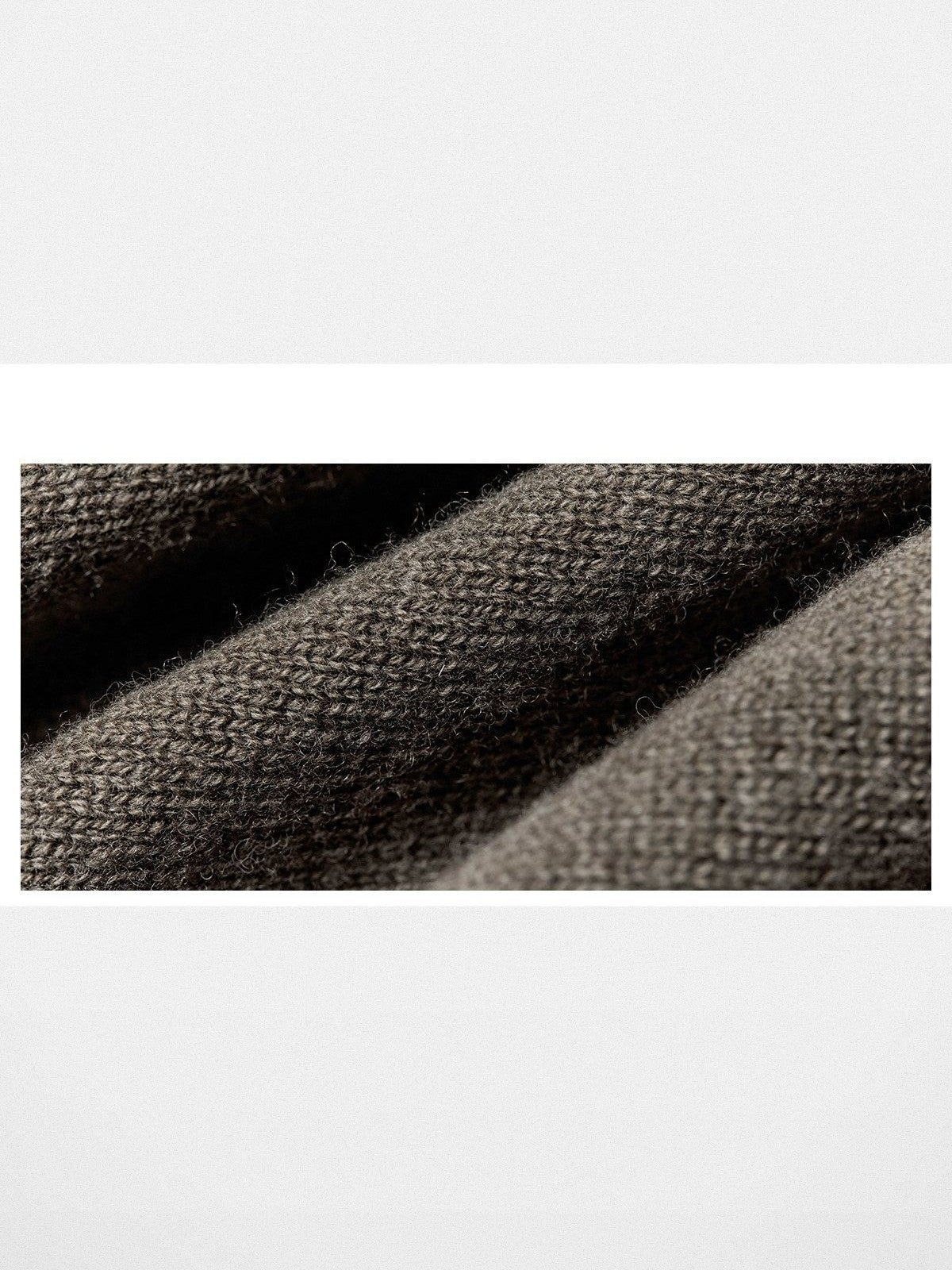 RandomPiece Merino Wool Draped Zip Cardigan in Olive - Detail