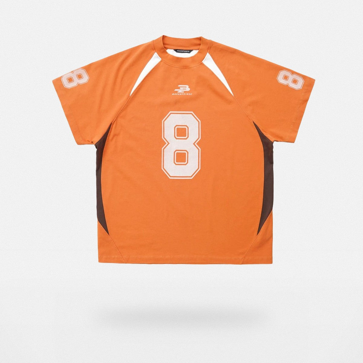 MASONPRINCE Combed Cotton No 8 Jersey Tee in Orange