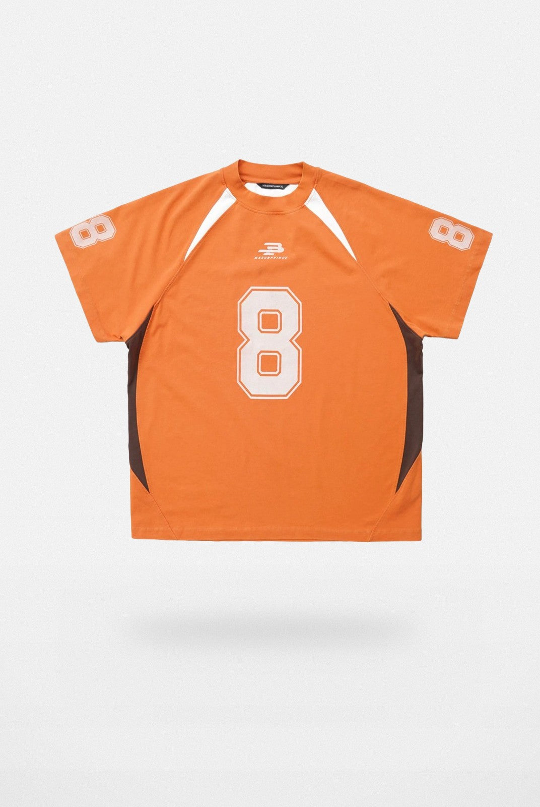 MASONPRINCE Combed Cotton No 8 Jersey Tee in Orange