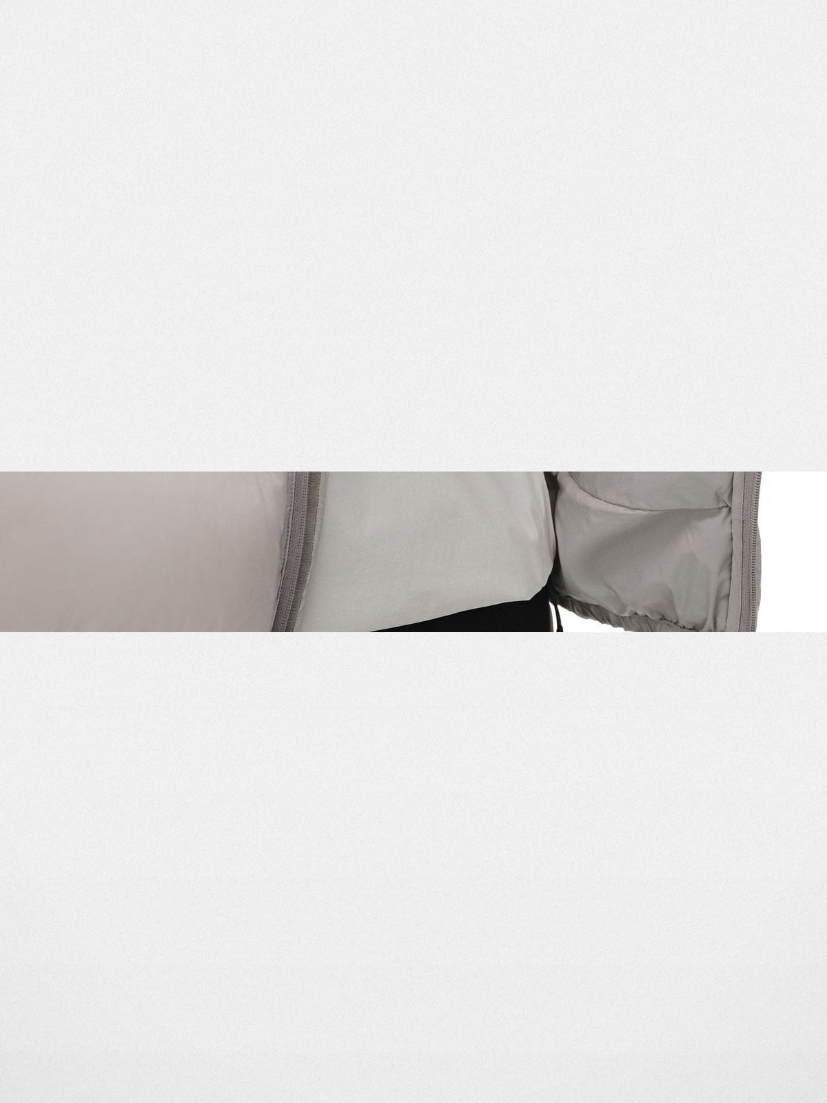 FPA Stand Collar Goose Down Puffer in White - Detail