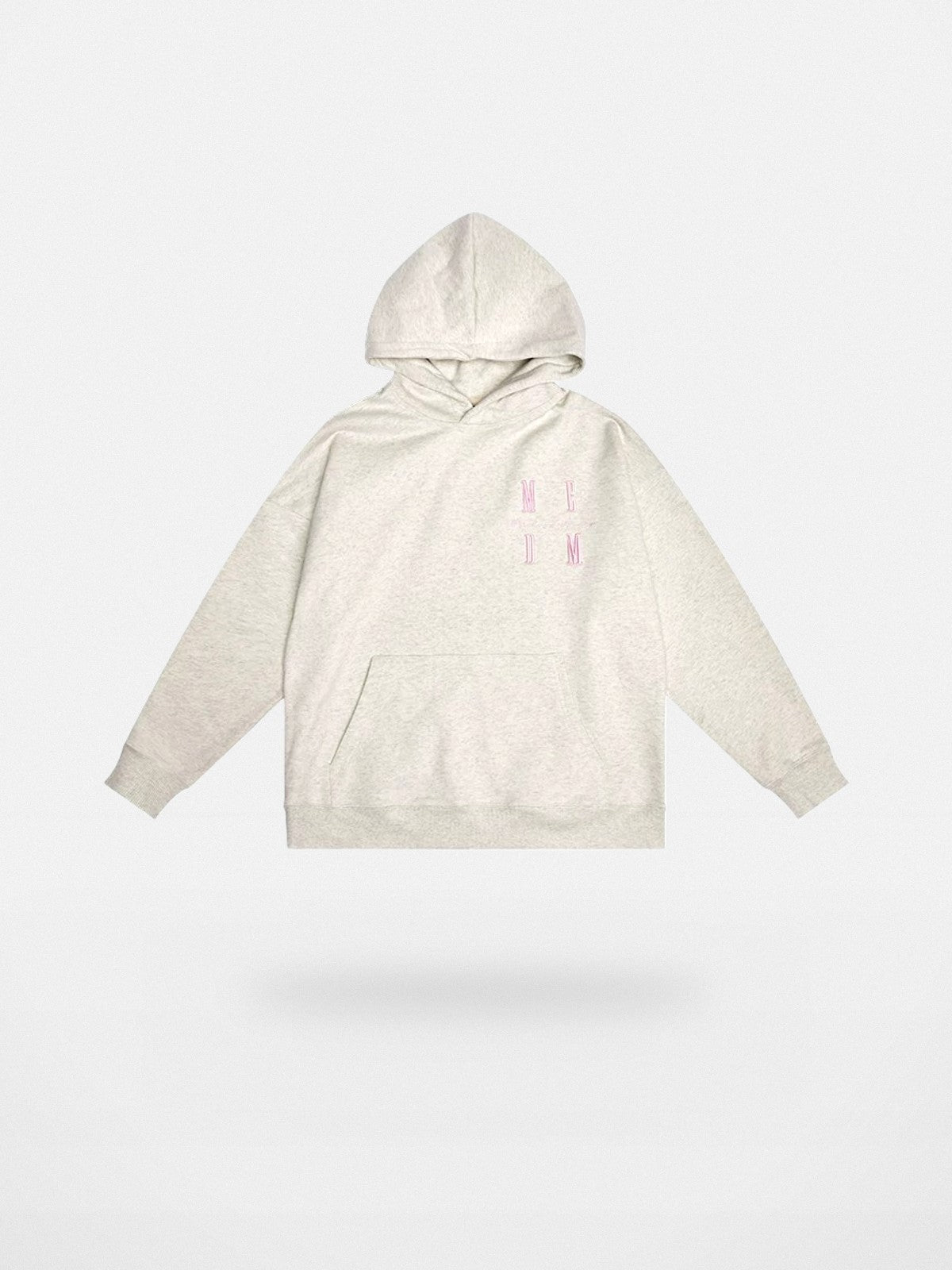 MEDM Embroidered Logo Hoodie in Beige