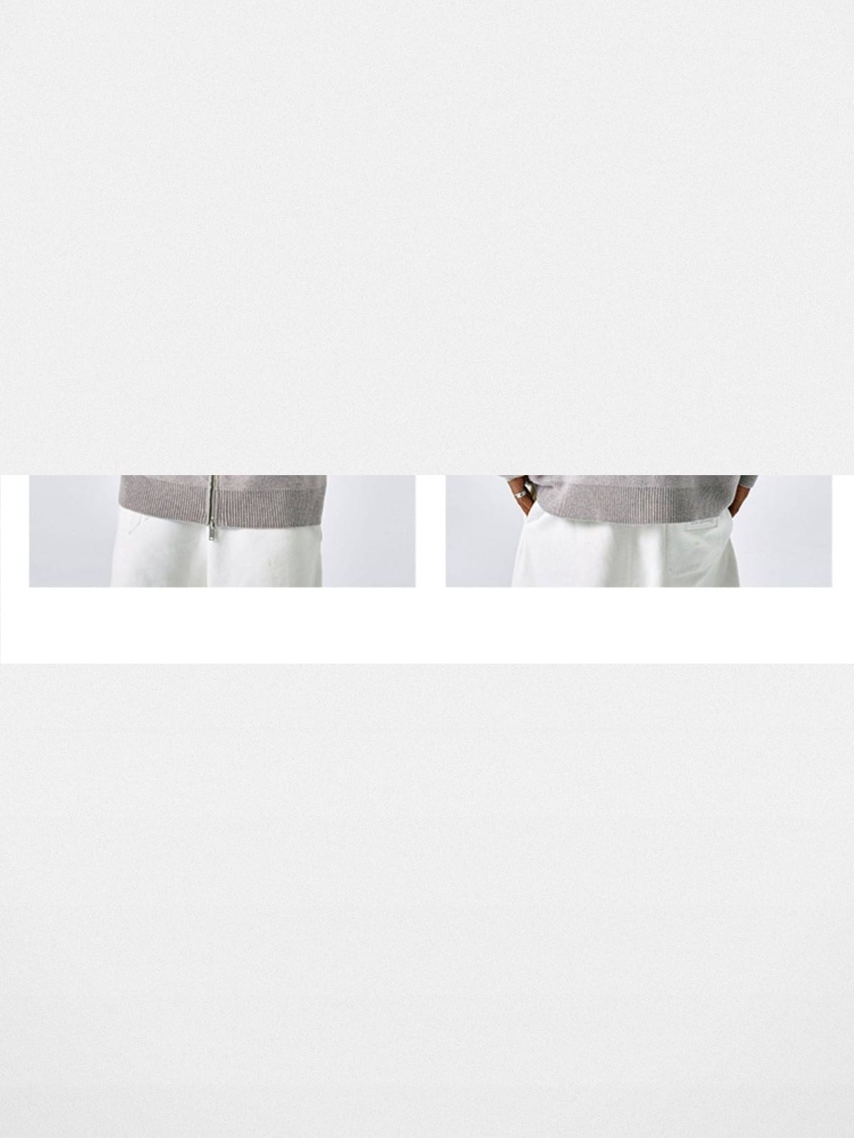 MEDM Phantom Graphic Knit Hoodie in Gray - On Male Model