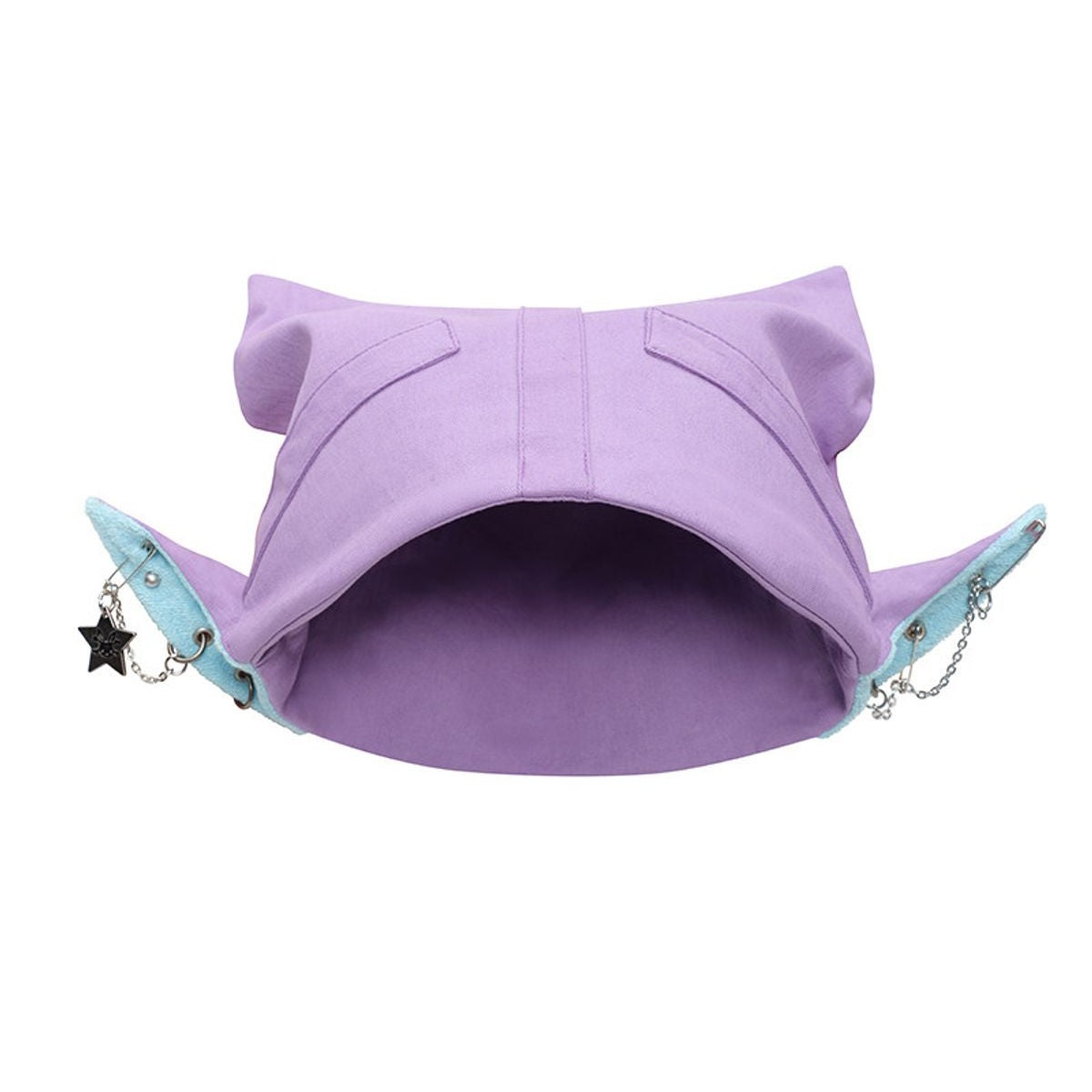 CFIERCE Chain Detail Elf Ear Hat in Purple