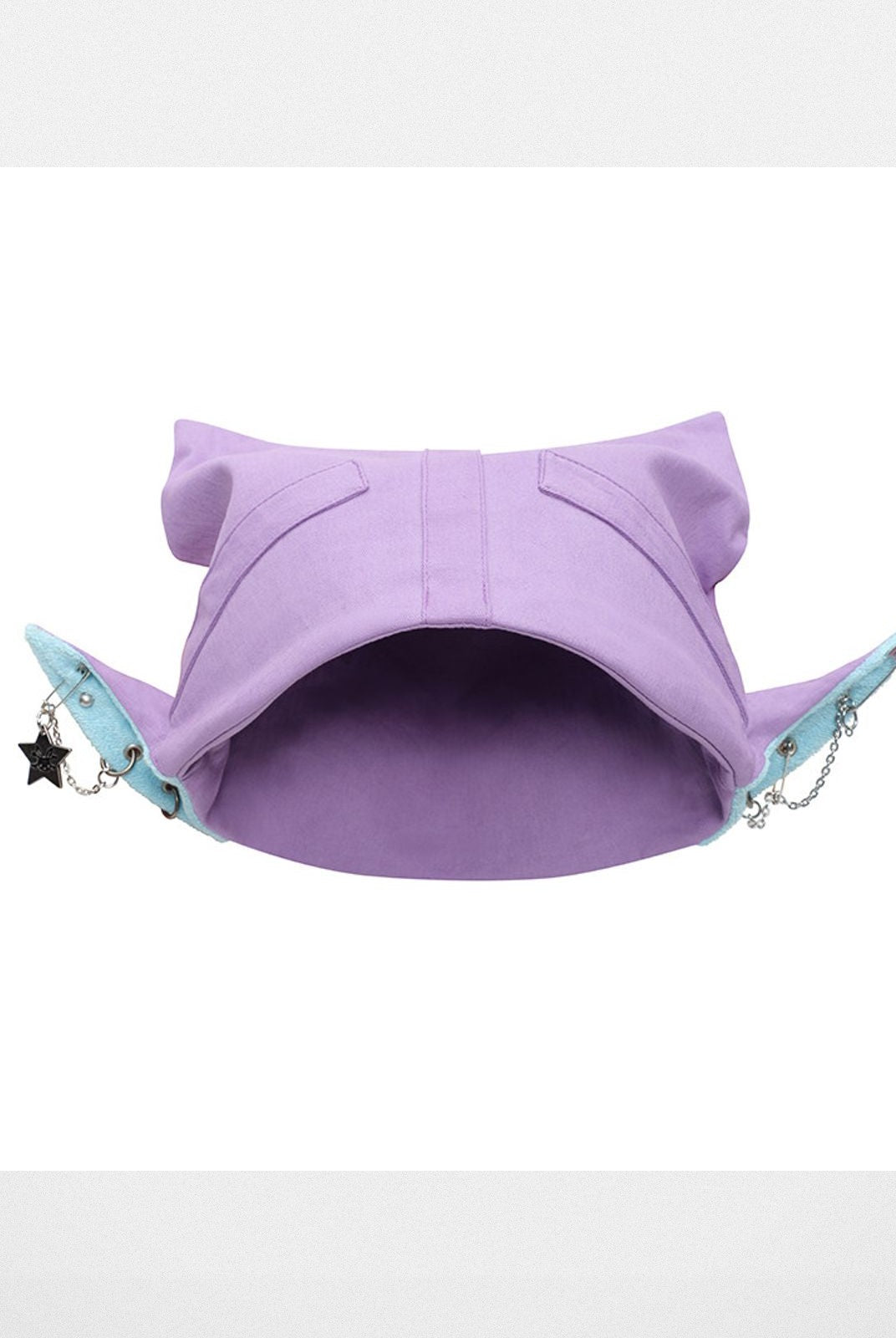 CFIERCE Chain Detail Elf Ear Hat in Purple