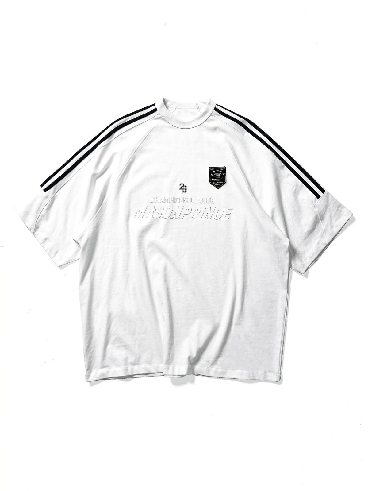 MasonPrince Oversized Raglan Football Tee in White