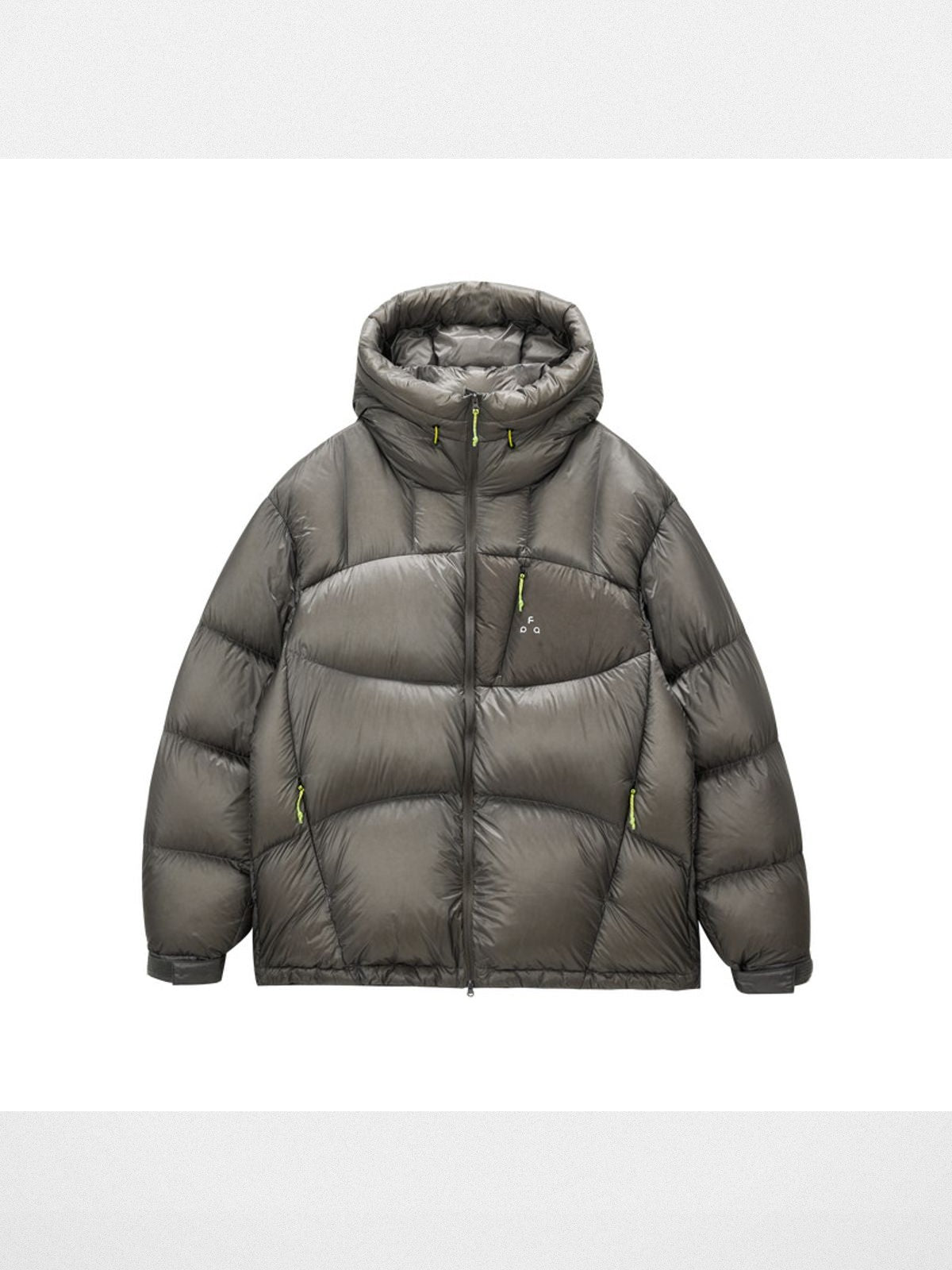 FPA 800FP Contrast Pocket Hooded Puffer in Gray