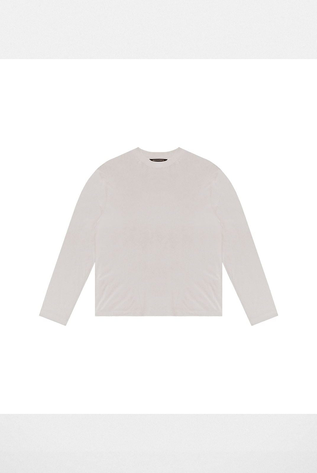 MasonPrince Lightweight Cotton Long Sleeve Tee in White