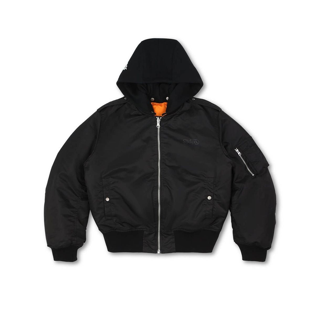 SOD Online Store Narcoleptic Hooded Bomber Jacket in Black