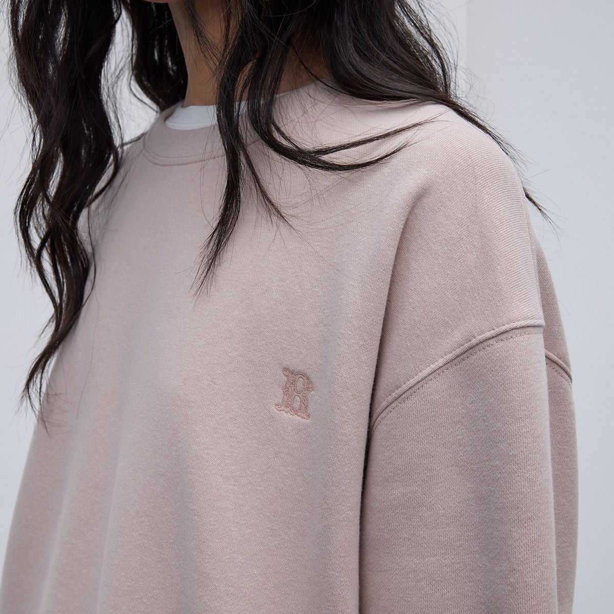 RandomPiece Cotton Kapok Blend Sweatshirt in Pink - Detail