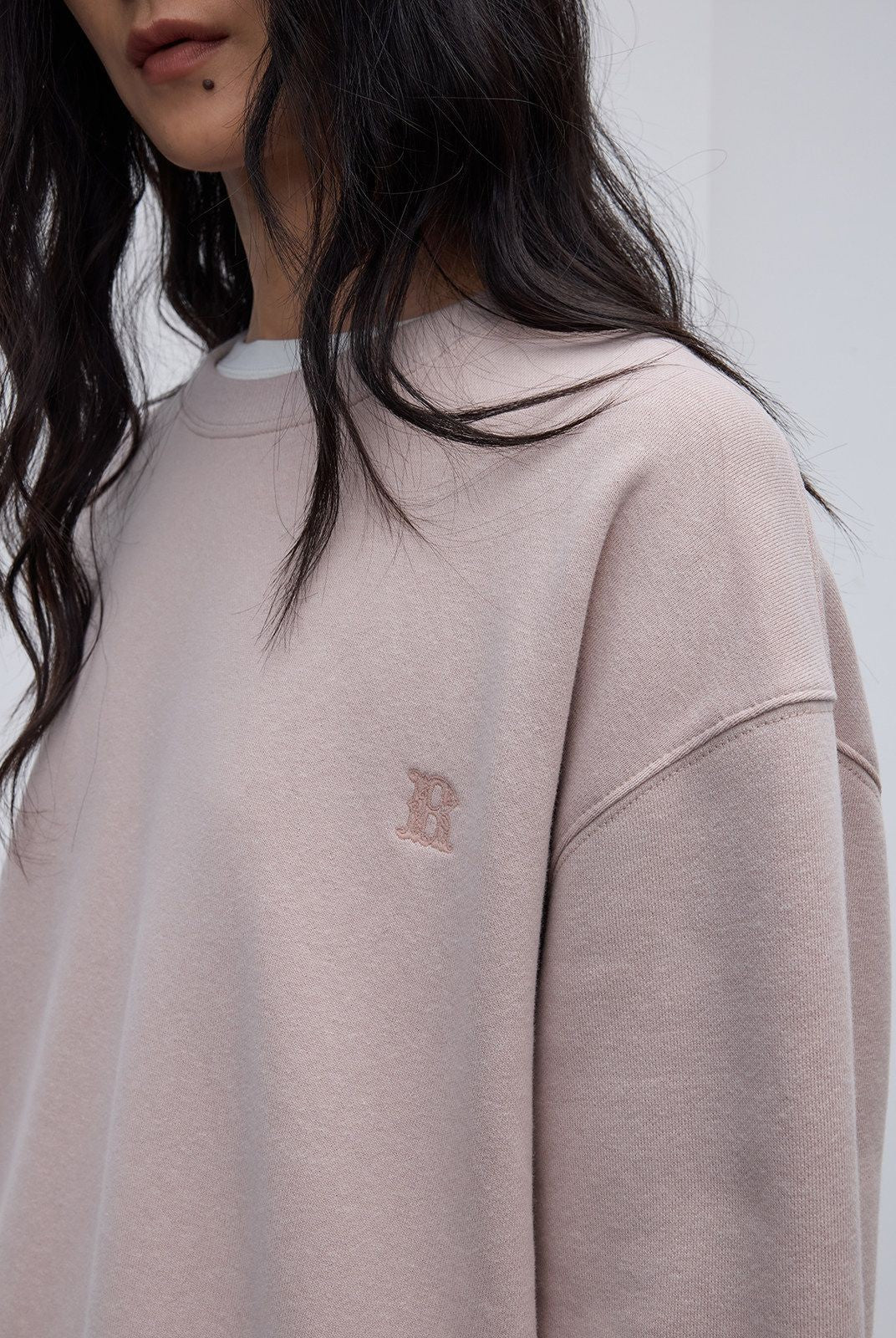 RandomPiece Cotton Kapok Blend Sweatshirt in Pink - Detail