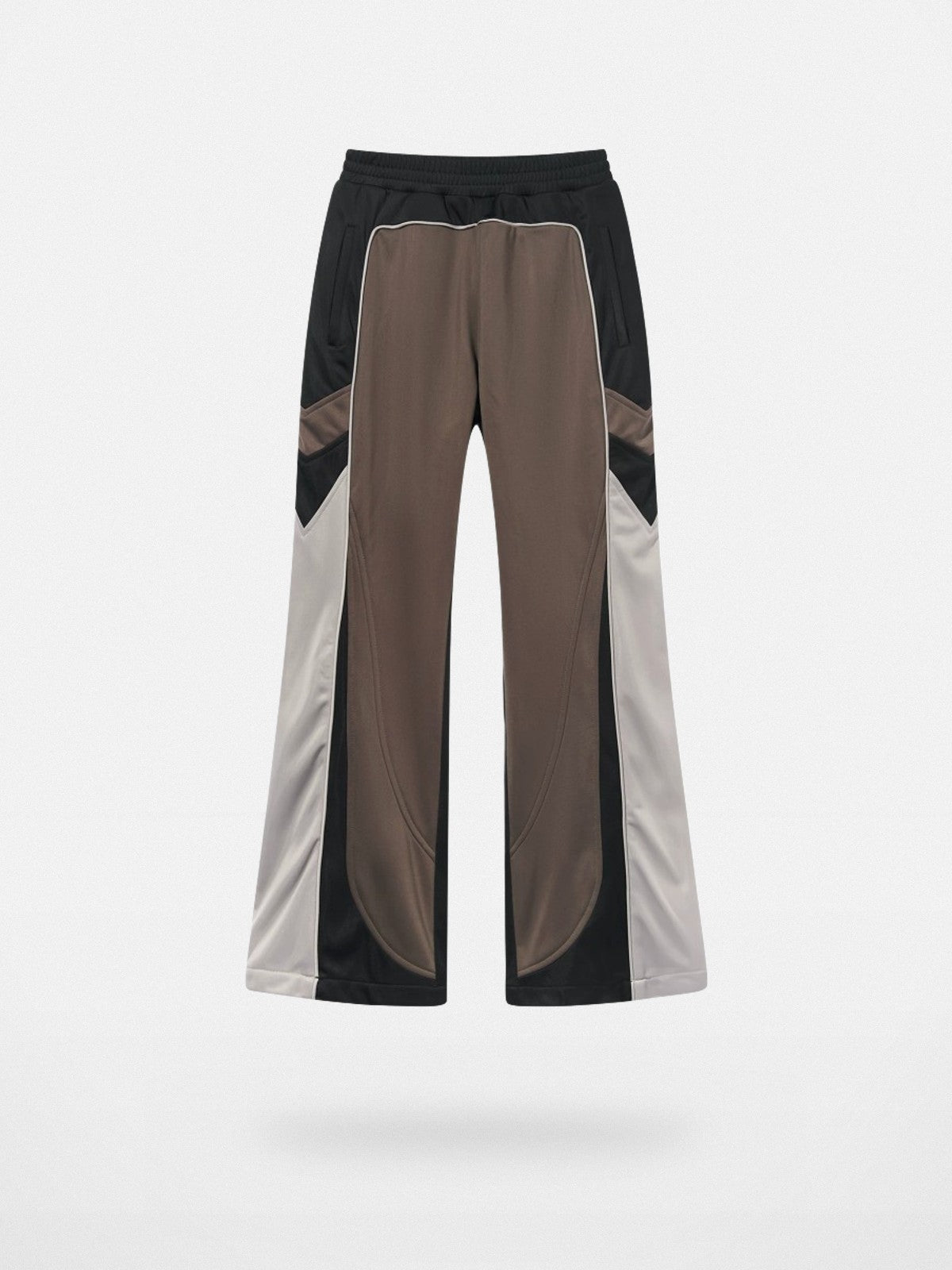 BLINDNOPLAN Retro Color Block Track Pants in Brown