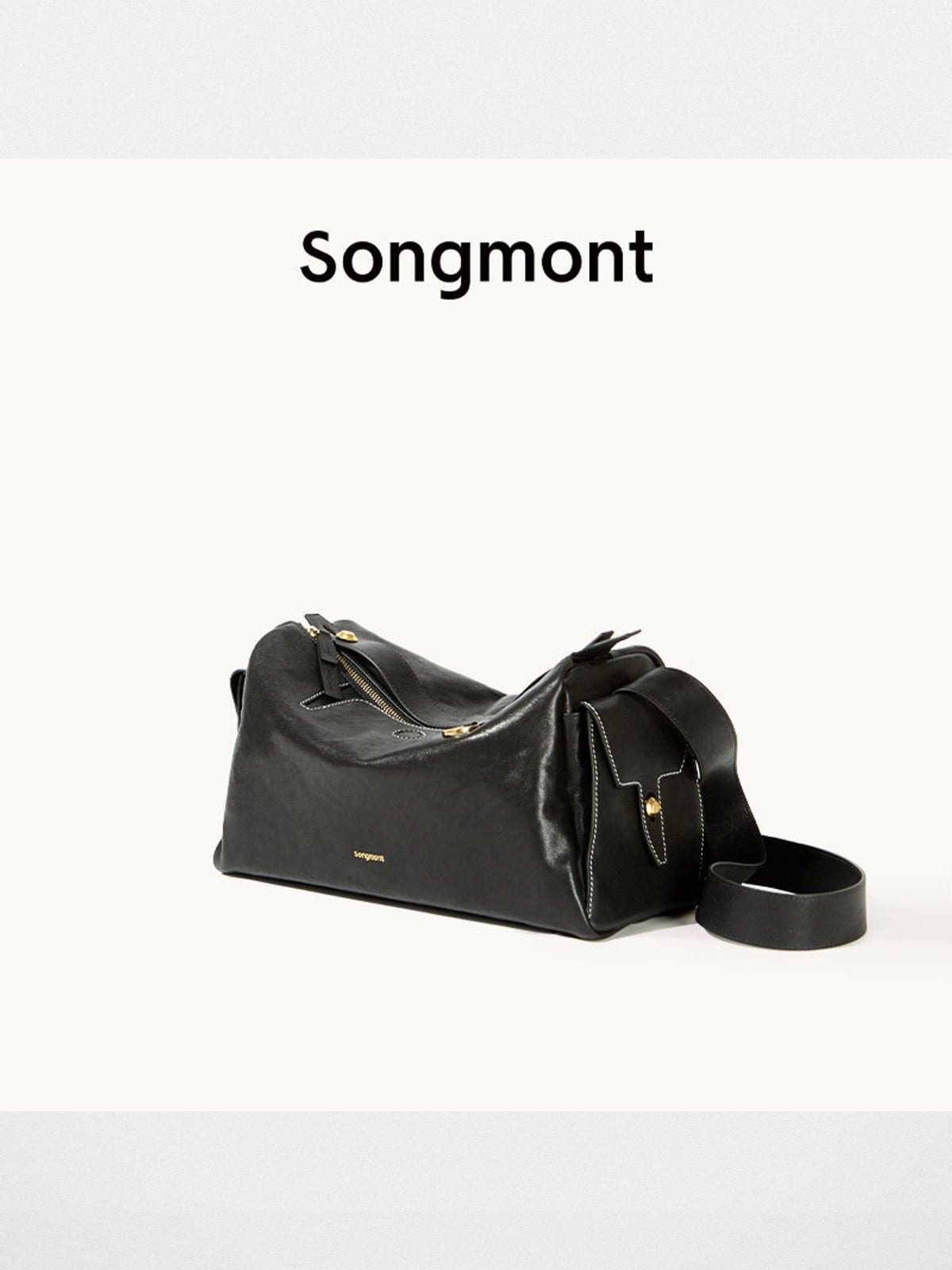 Songmont Soft Leather Pillow Camera Bag in Black