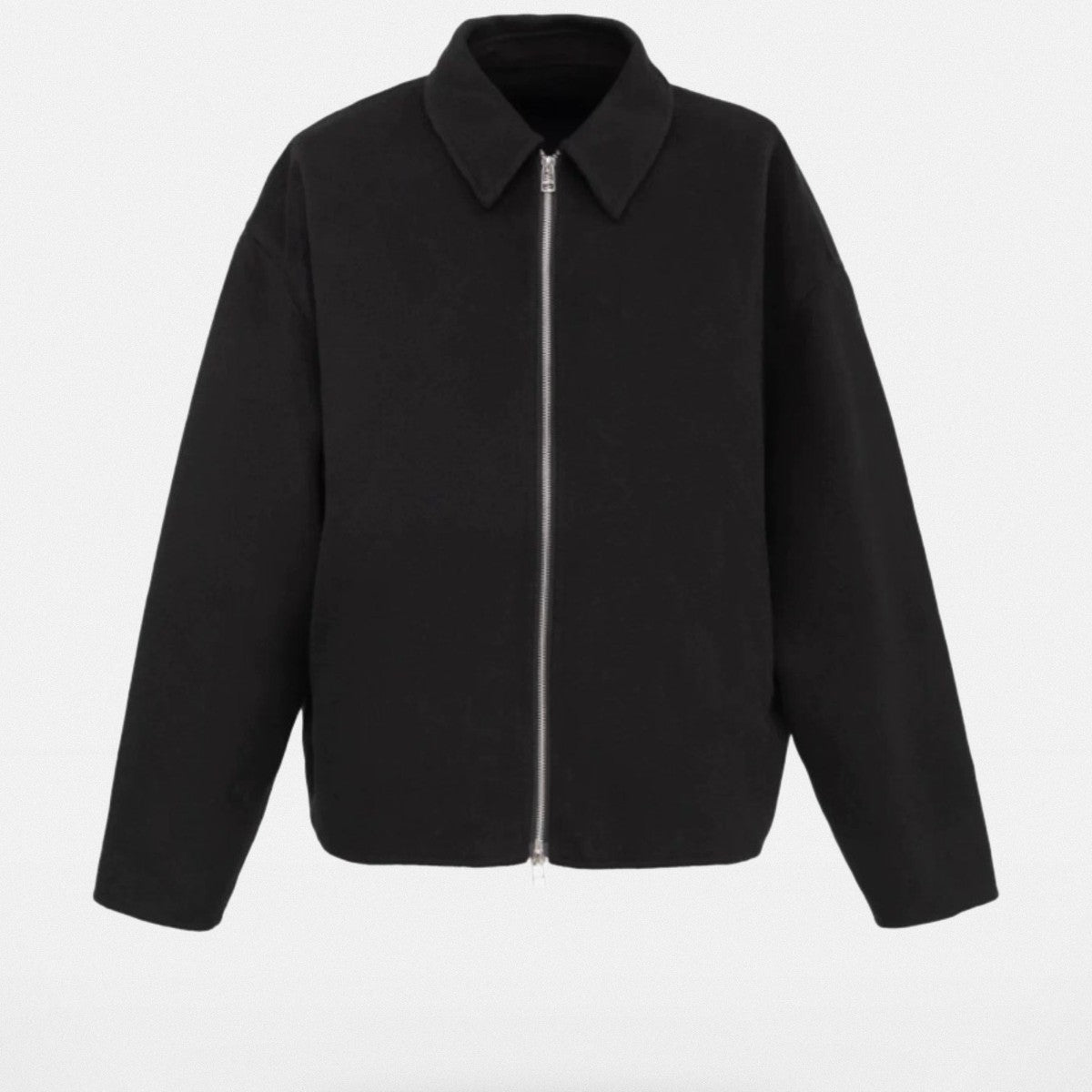 VLABMADE 100 Wool Shirt Collar Jacket in Black