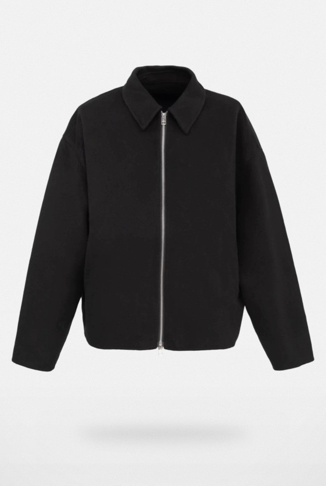 VLABMADE 100 Wool Shirt Collar Jacket in Black