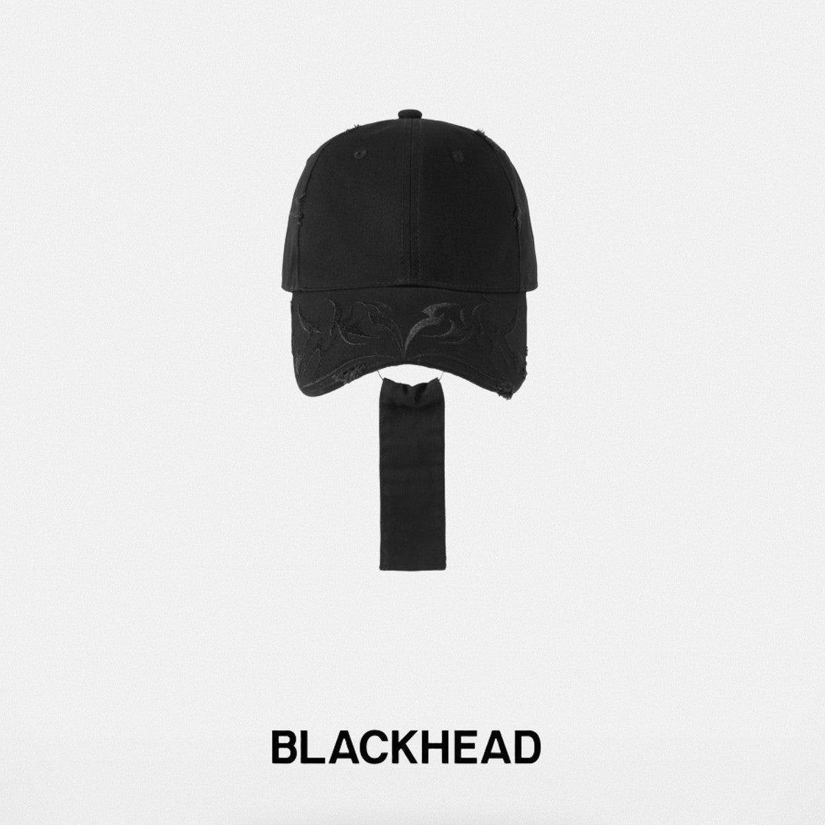 BLACKHEAD Distressed Embroidered Baseball Cap in Purple