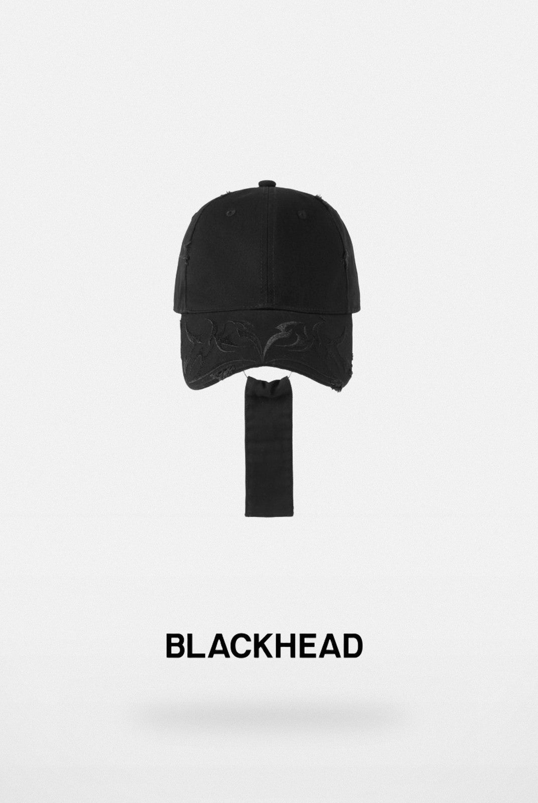 BLACKHEAD Distressed Embroidered Baseball Cap in Purple