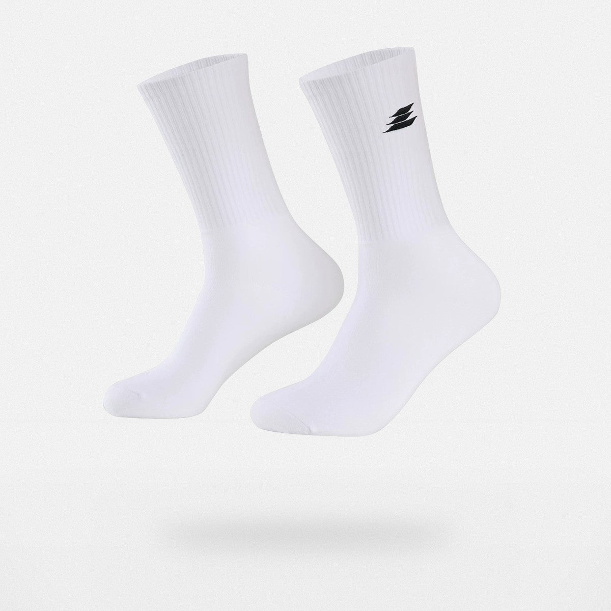 LOSTCTRL Cotton Logo Crew Socks in White