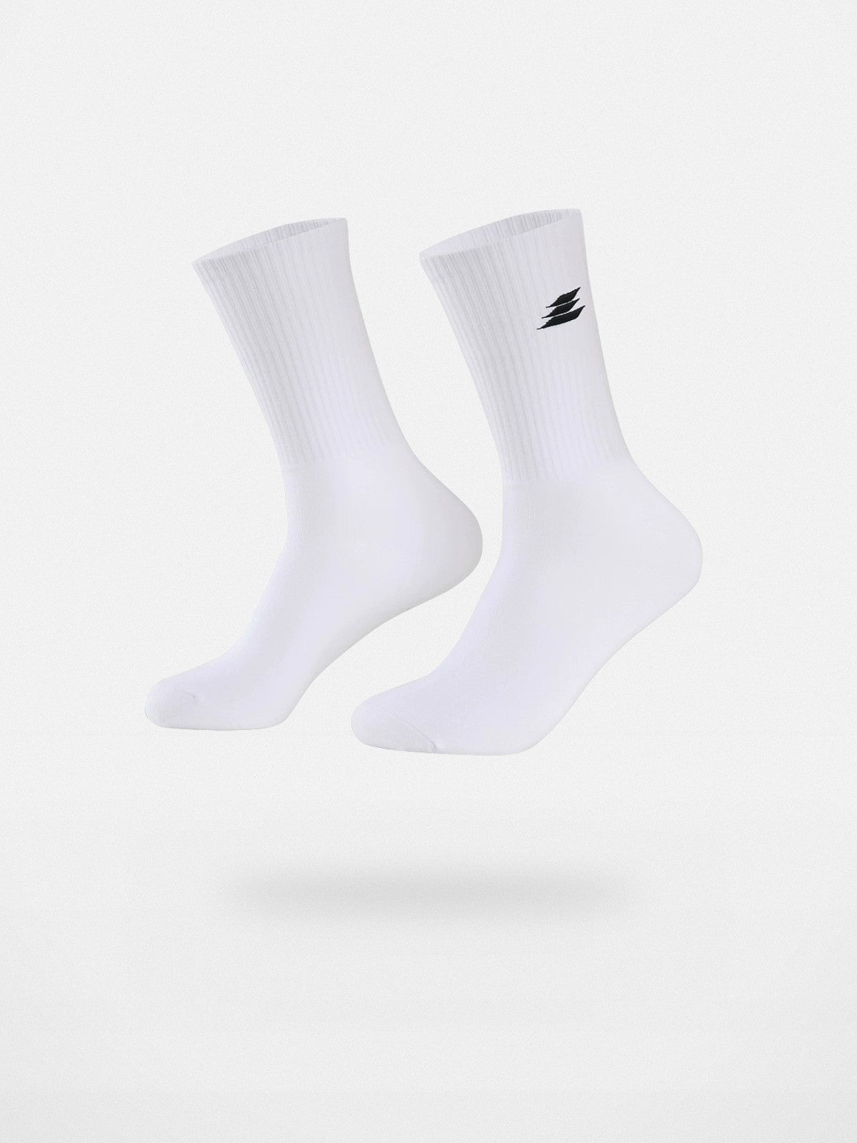 LOSTCTRL Cotton Logo Crew Socks in White
