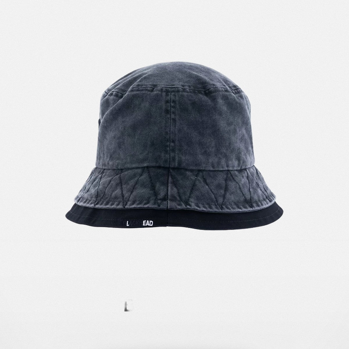 BLACKHEAD Washed Cotton Double Brim Bucket Hat in Gray
