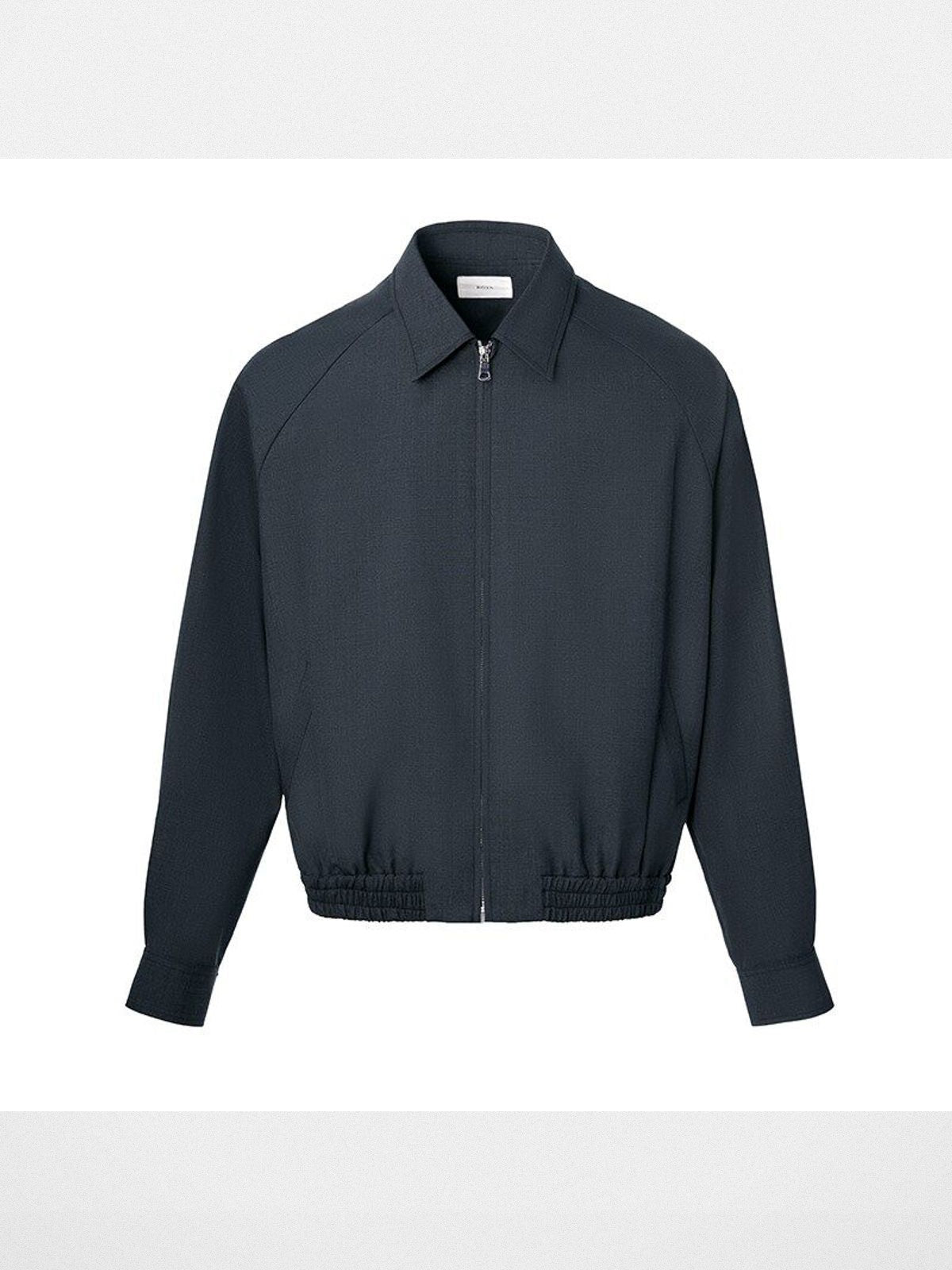 ROYA Washable Wool Blend Zip Jacket in Gray