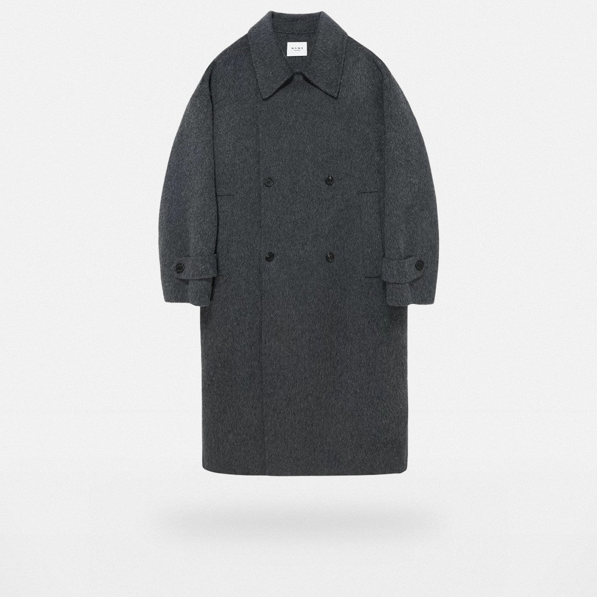 NANS Handmade Double Faced Wool Coat in Gray