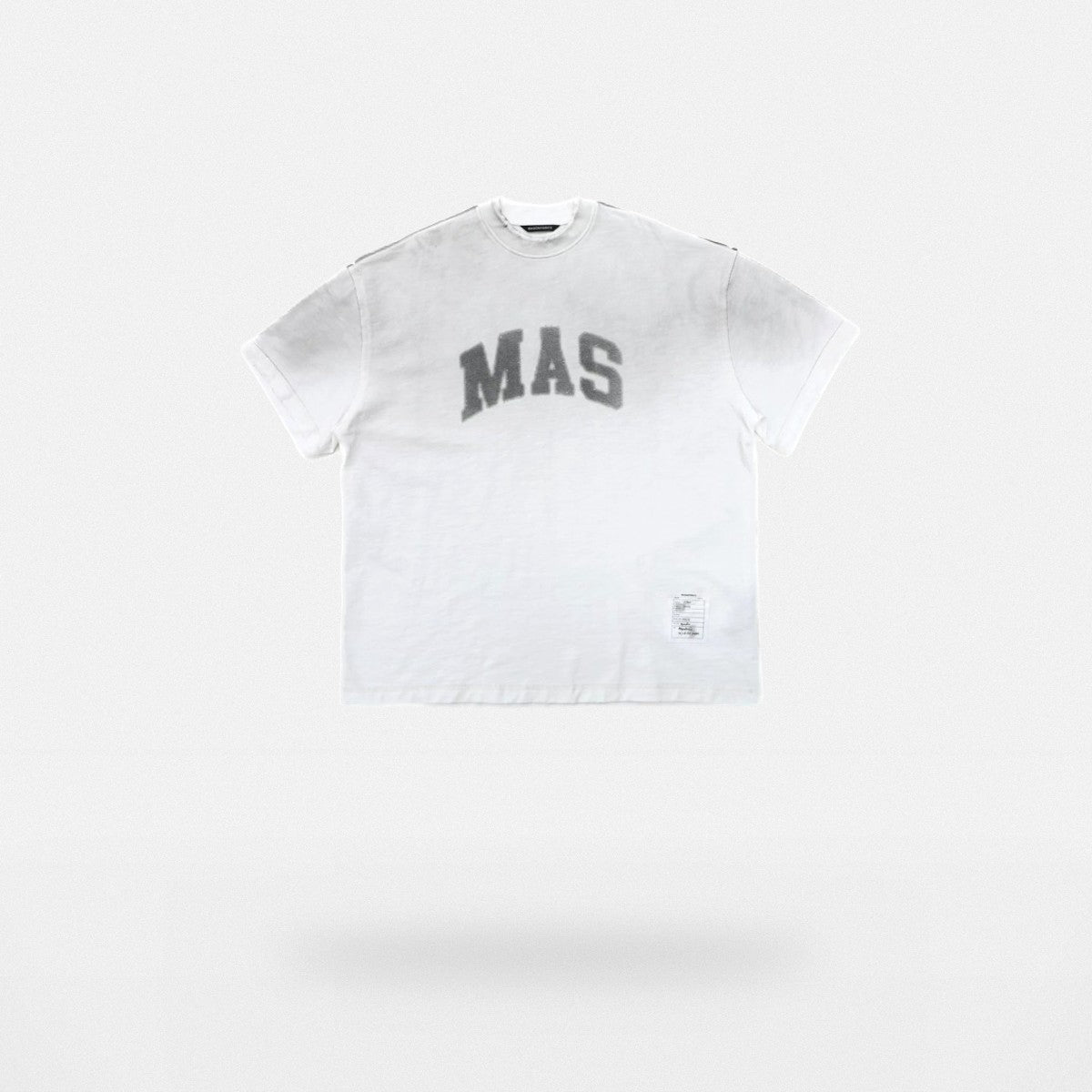 MASONPRINCE Distressed Graphic Cotton T Shirt in White