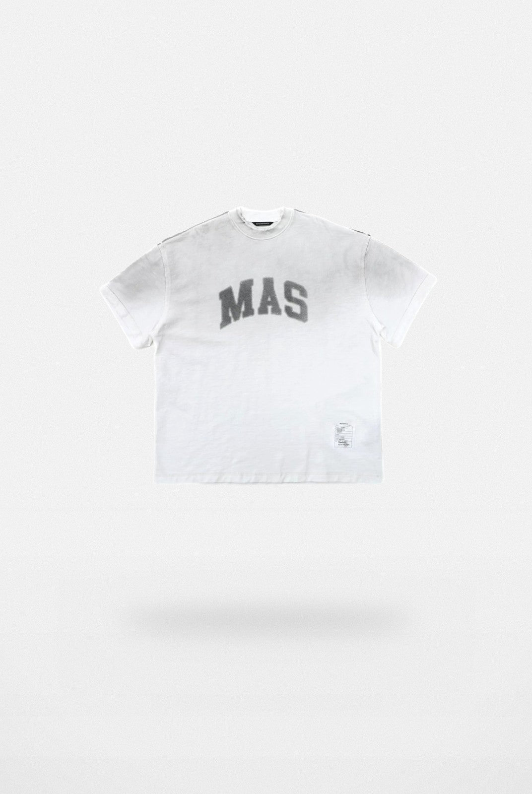 MASONPRINCE Distressed Graphic Cotton T Shirt in White#color_white