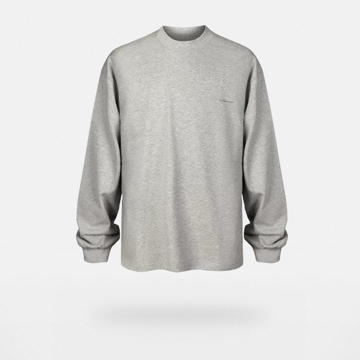VLABMADE Boxy Cotton Long Sleeve T Shirt in Gray