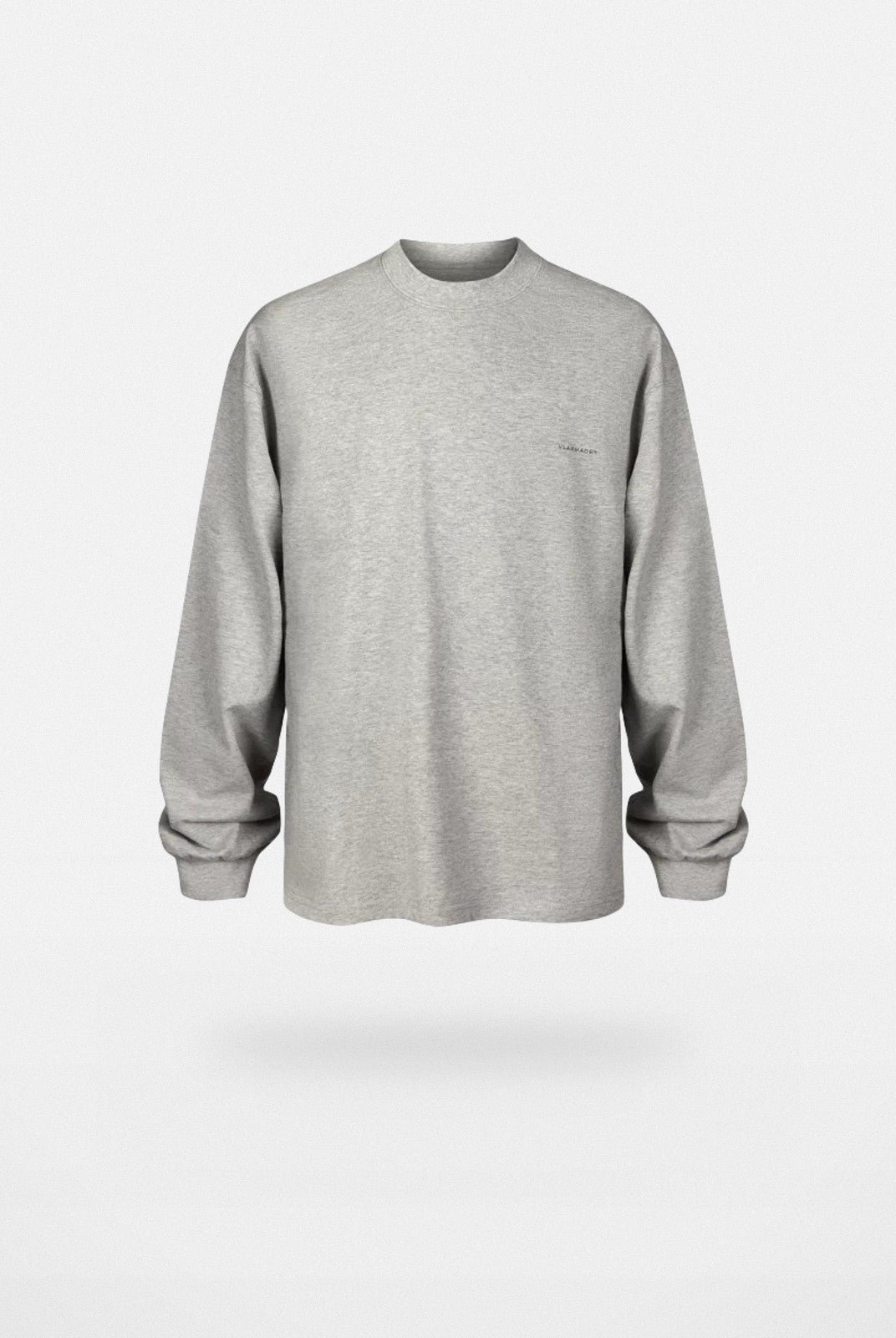 VLABMADE Boxy Cotton Long Sleeve T Shirt in Gray